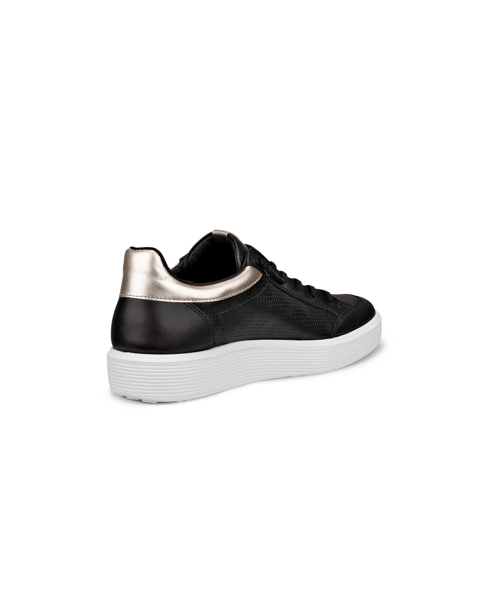 Women's ECCO® Soft 60 Leather Sneaker - Black - Back