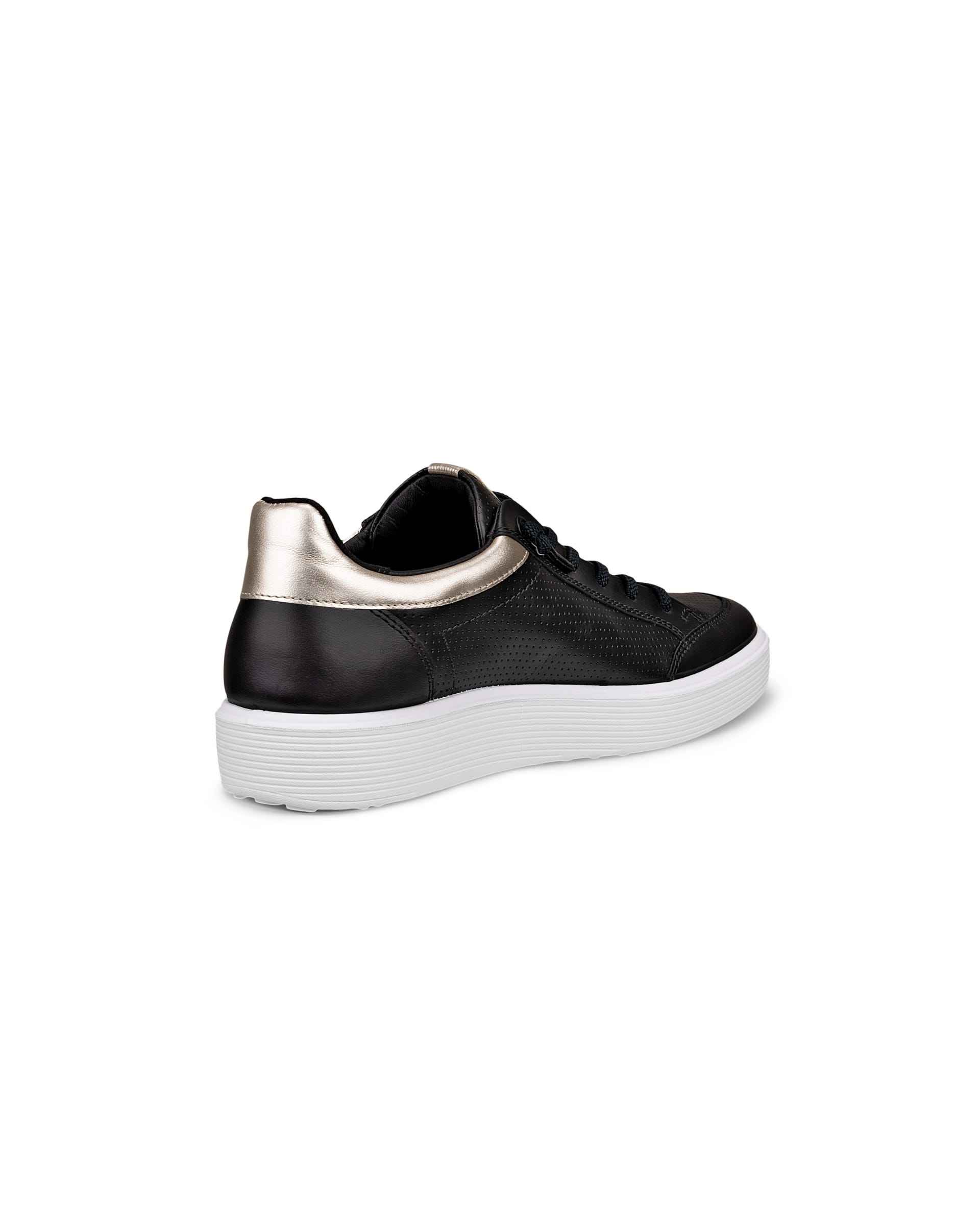 Women's ECCO® Soft 60 Leather Sneaker - Black - Back