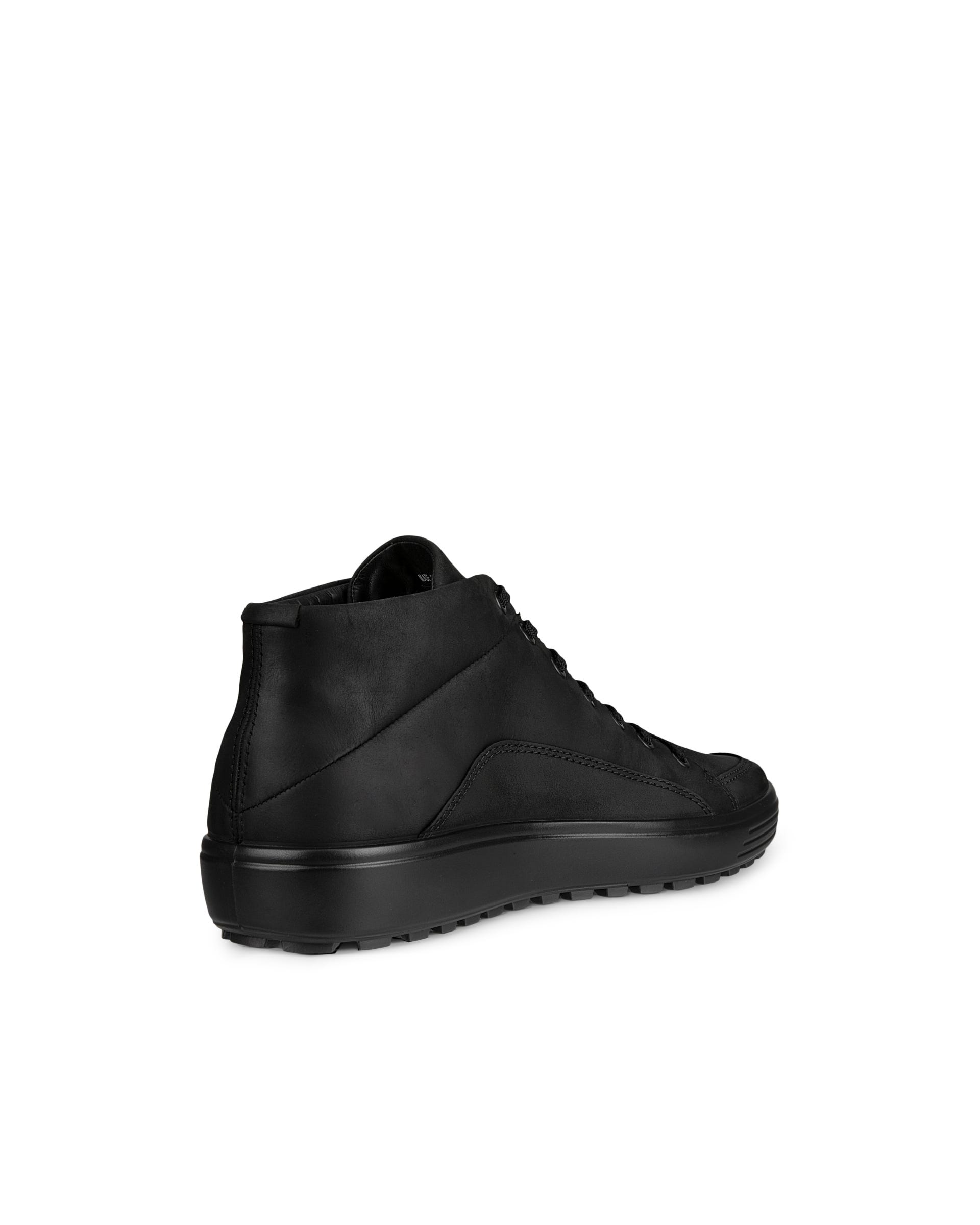 Men's ECCO® Soft 7 Tred High-Top Sneaker - Black - Back