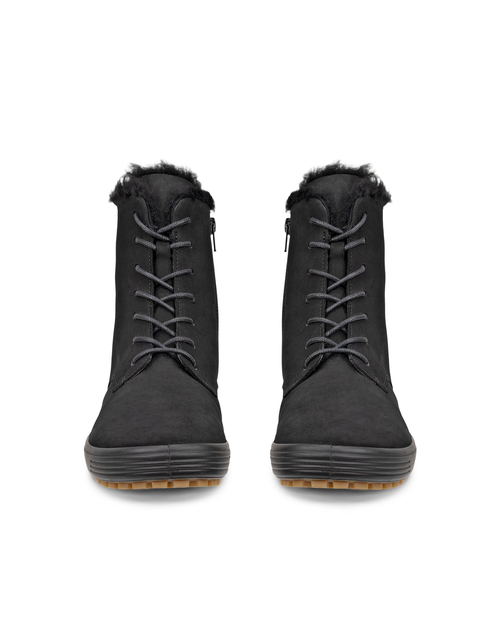 Women's ECCO® SOFT 7 TRED Nubuck Mid-Cut Boot - Black - Outside