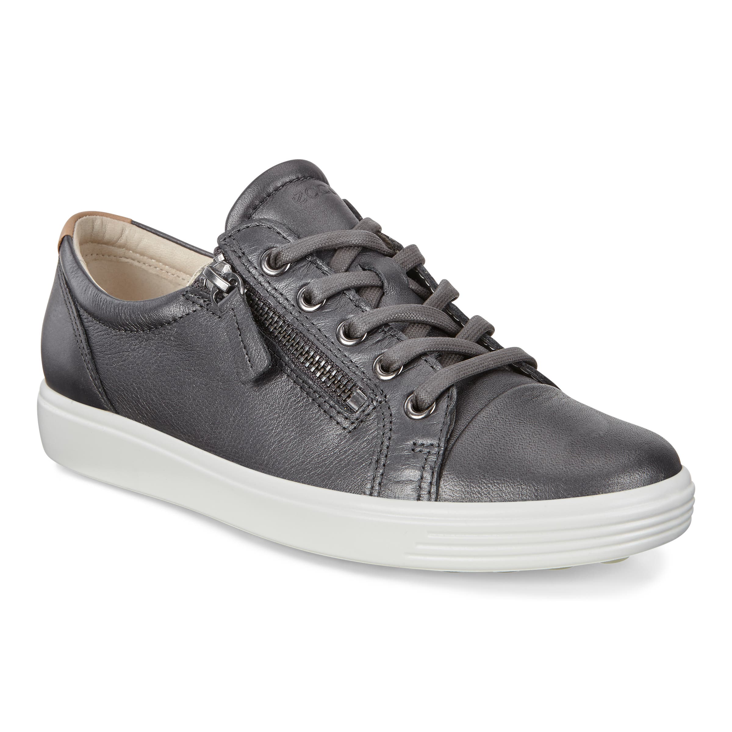 Women's ECCO® Soft 7 Leather Sneaker - Metallics - Main