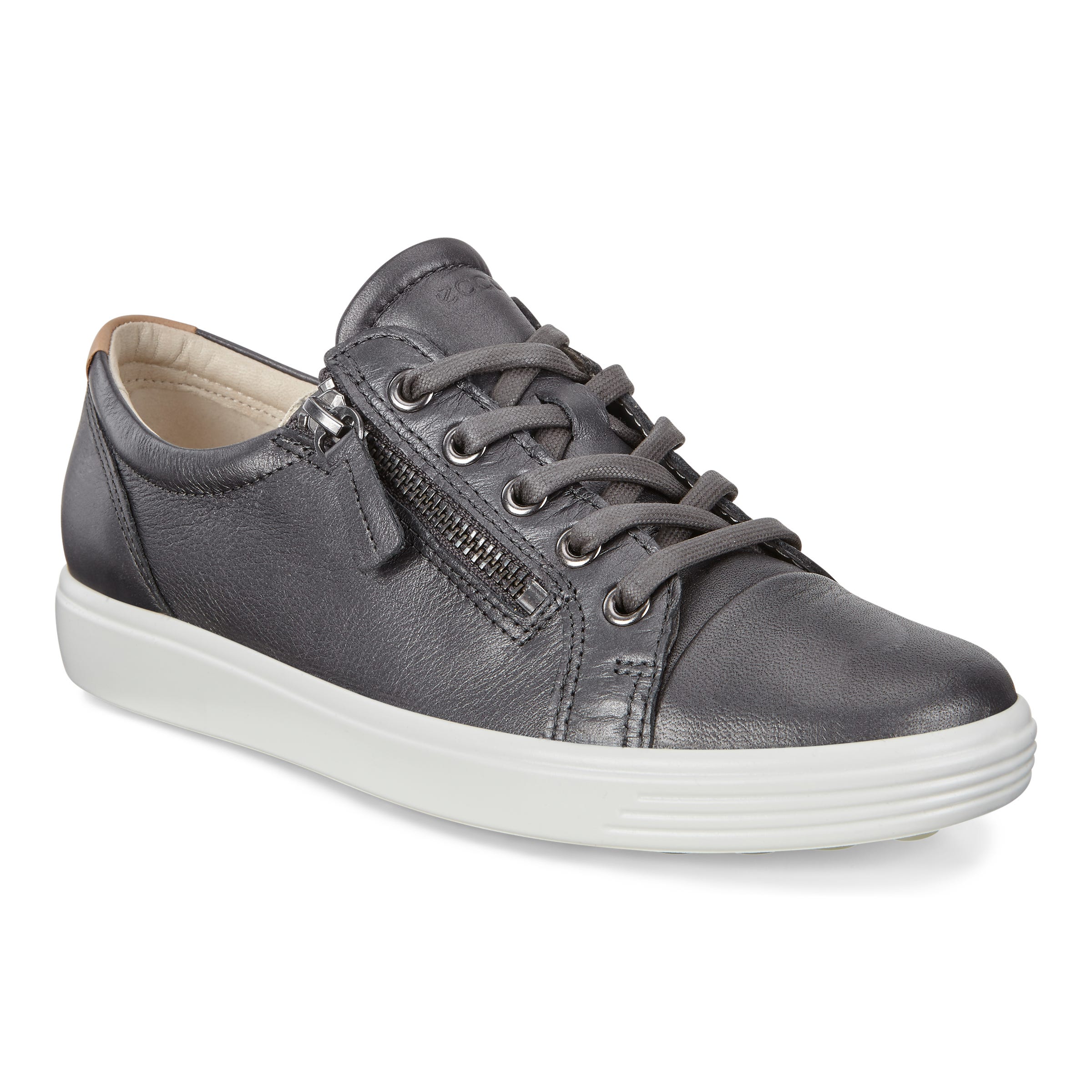 Women's ECCO® Soft 7 Leather Sneaker - Metallics - Main