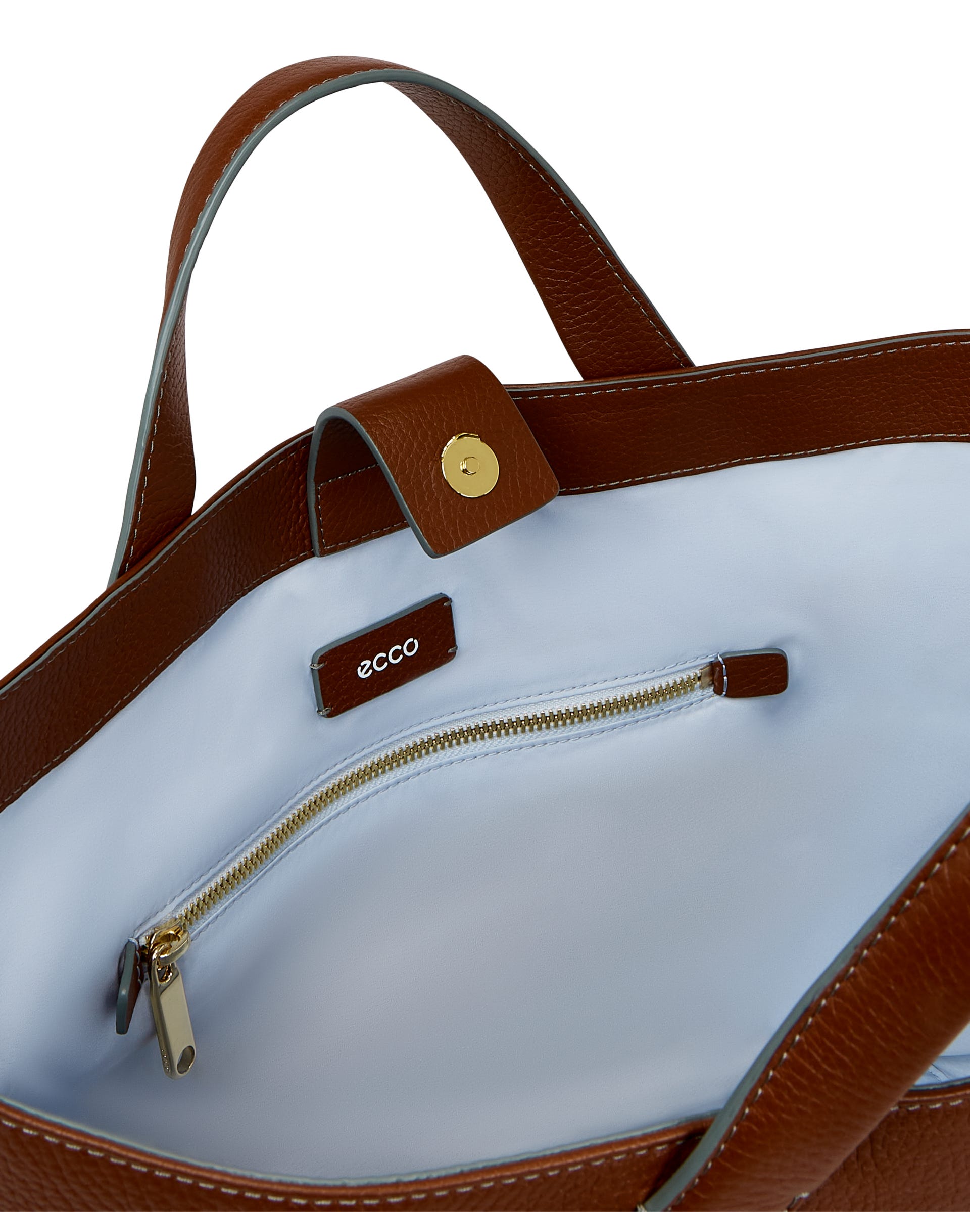 ECCO Tote Pebbled レザートートバッグ - ブラウン - Inside