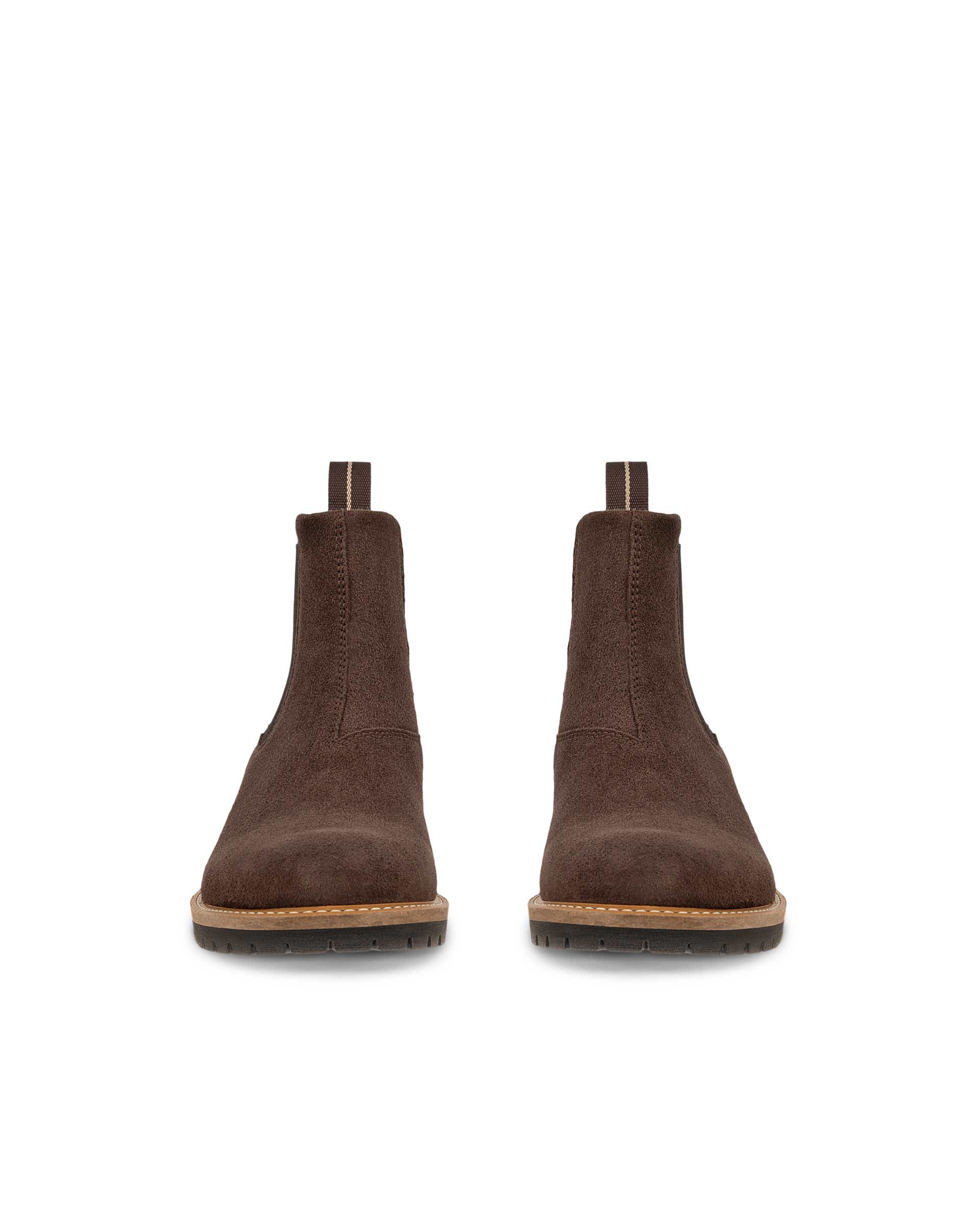 ECCO® ELAINA dames suède Chelsea boot - Bruin - Front pair