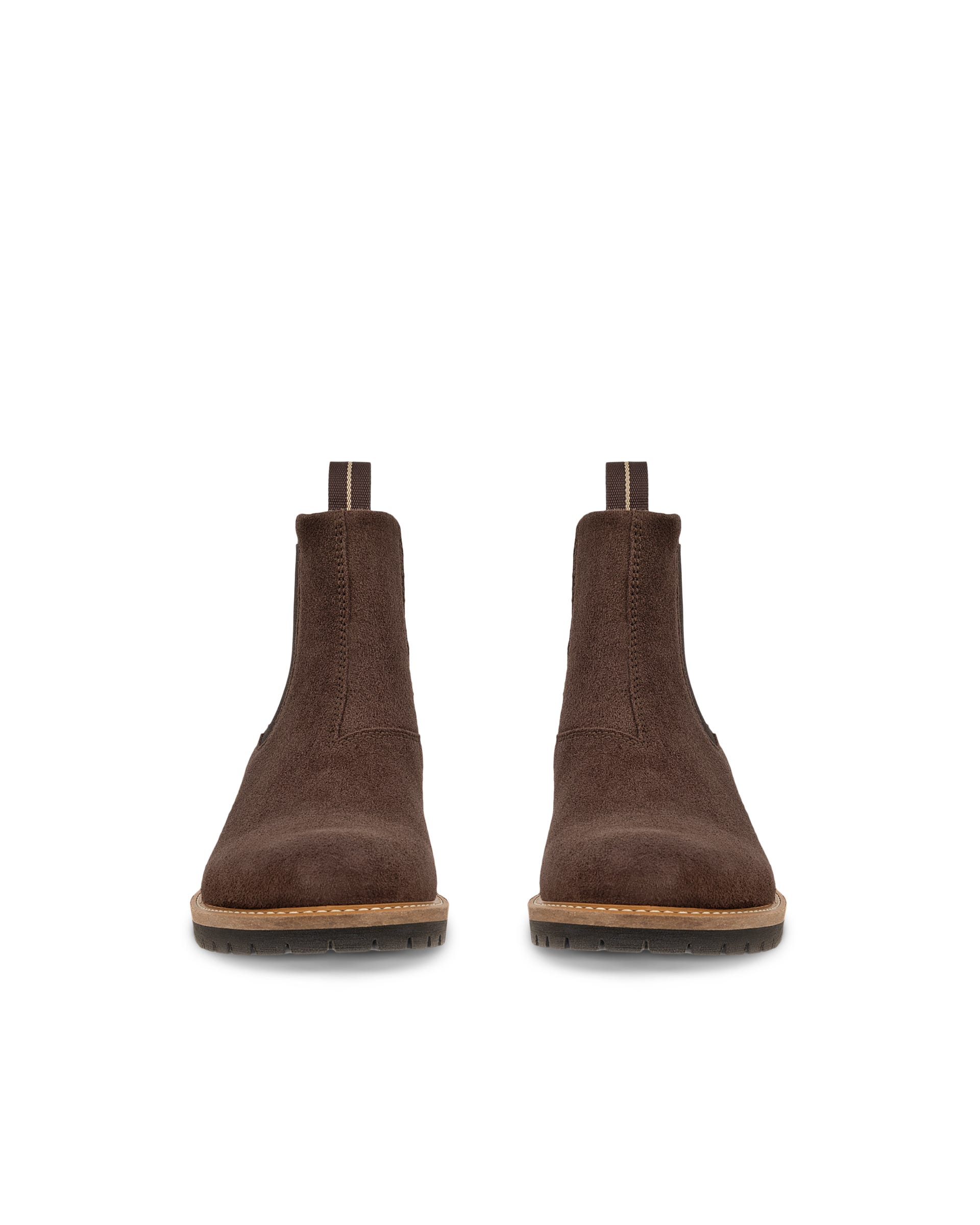 ECCO® ELAINA dames suède Chelsea boot - Bruin - Front pair
