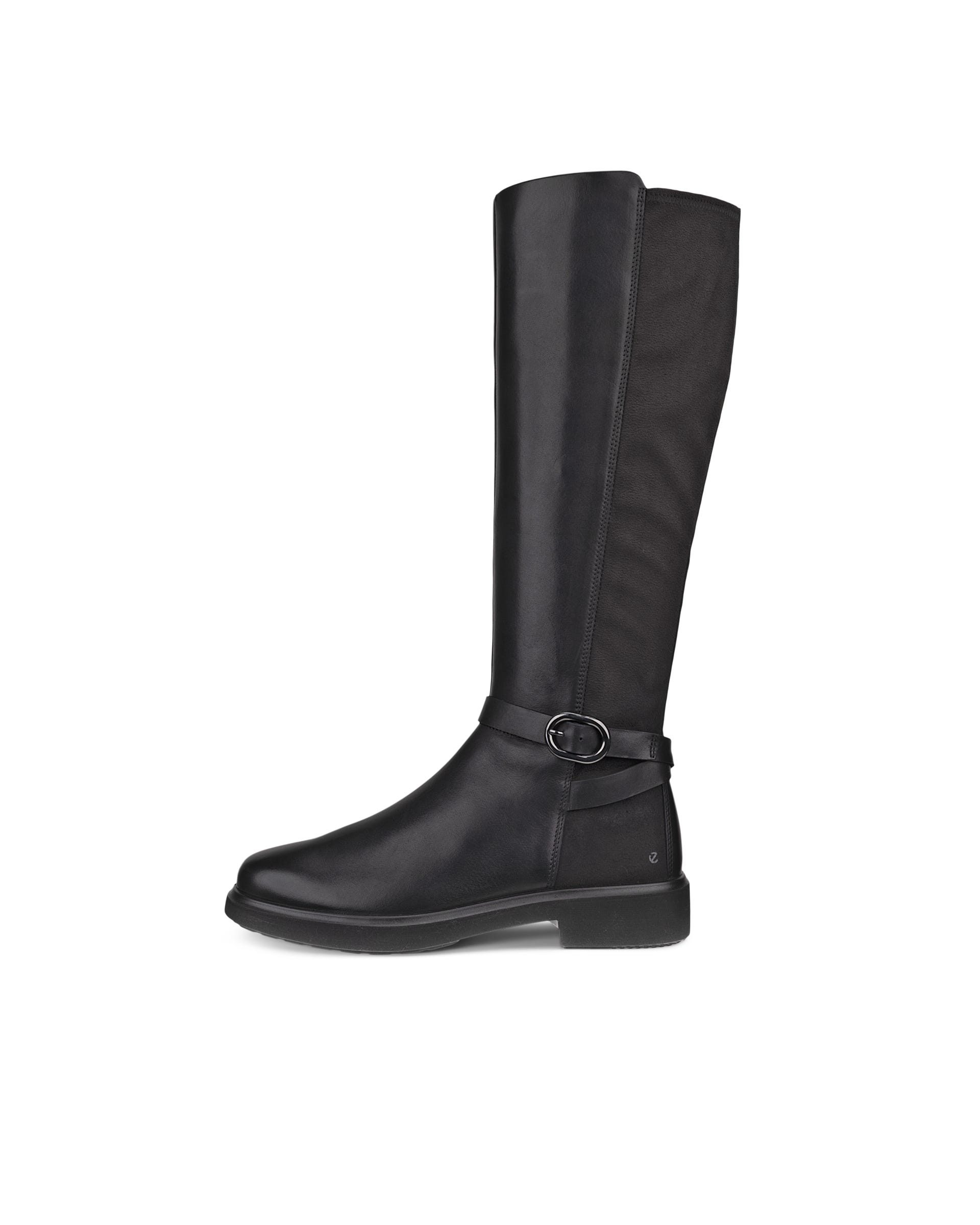 Women's ECCO® METROPOLE AMSTERDAM Leather High-Cut Boot - Black - Outside