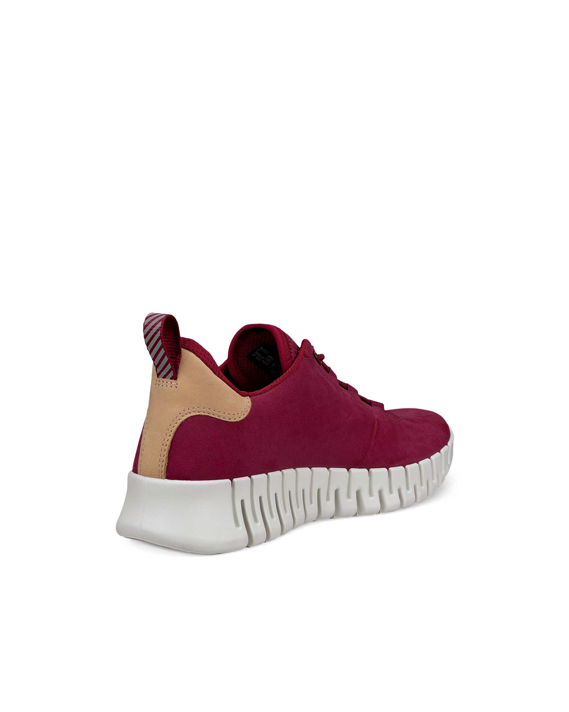 ECCO® GRUUV dames nubuck sneaker - Rood - Back