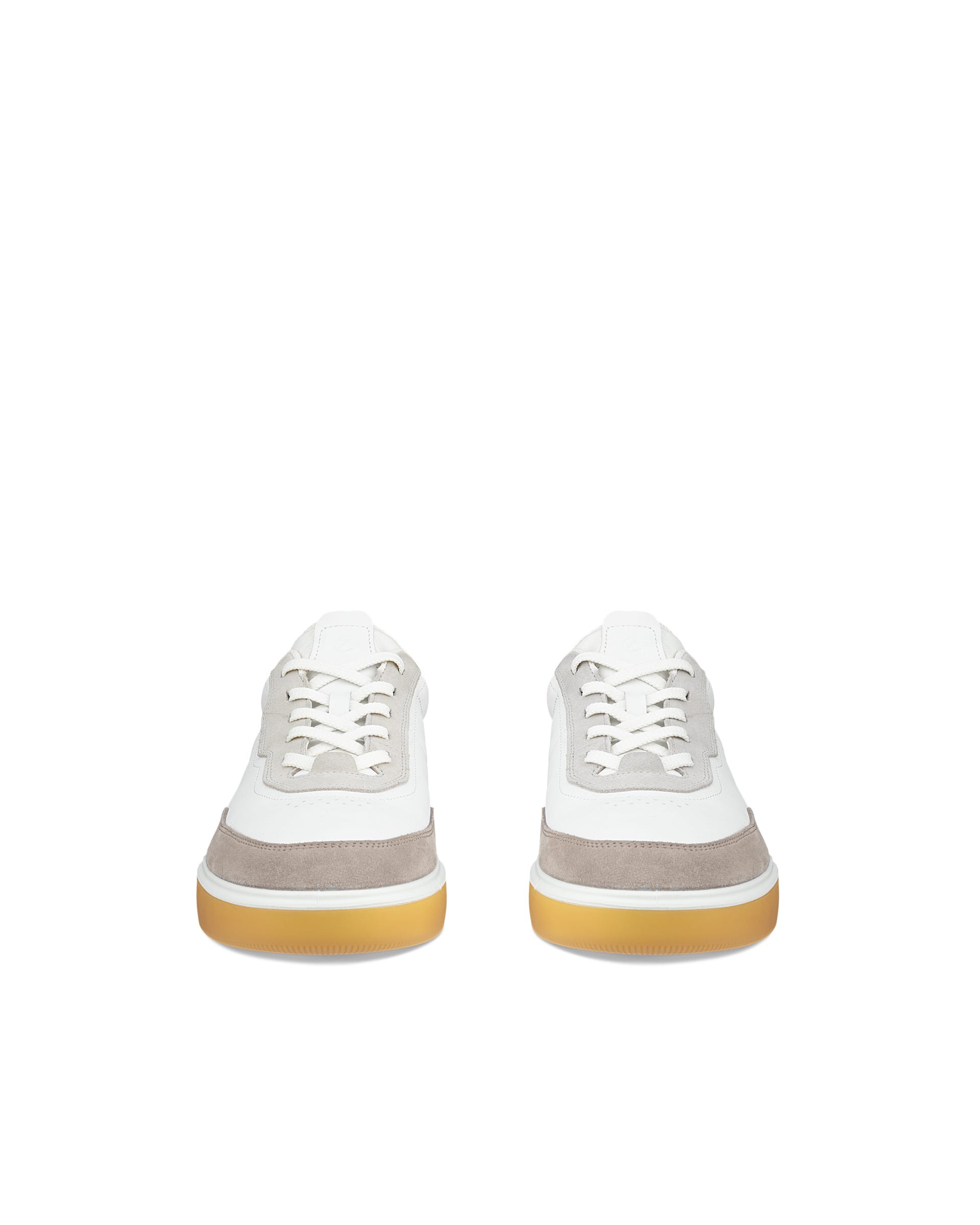 Men's ECCO® STREET COURT Leather Sneaker - White - Outside
