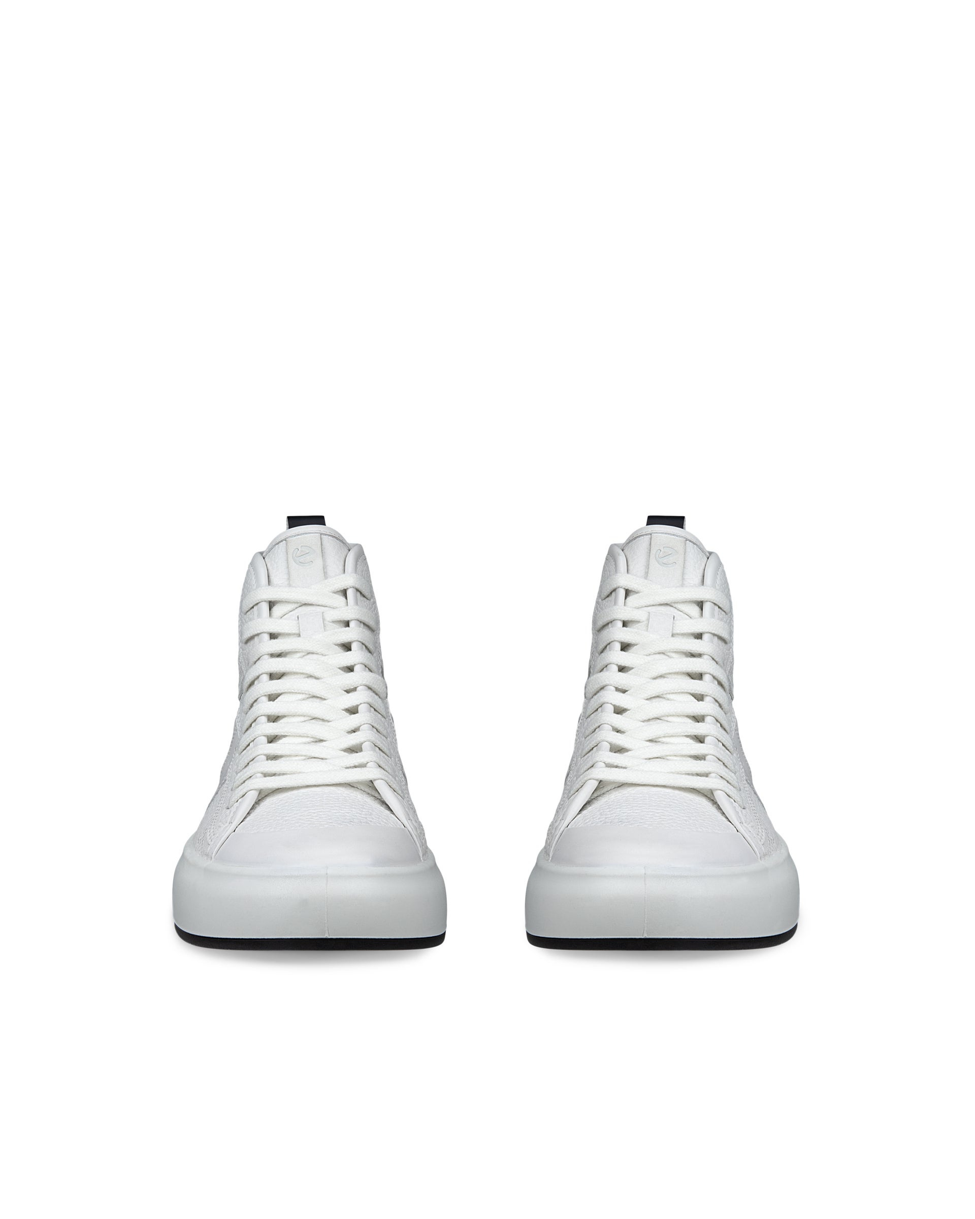 ECCO Street Ace ウィメンズ レザーハイカットスニーカー - ホワイト - Front pair