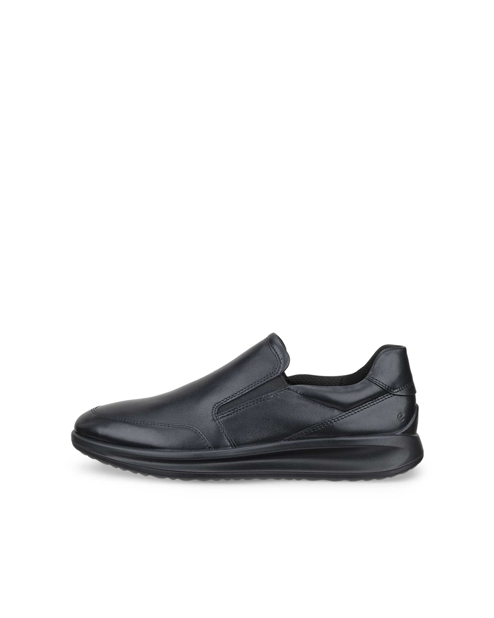 ECCO Aquet メンズ レザースリッポン | ブラック ECCO Aquet メンズ レザースリッポン | ブラック