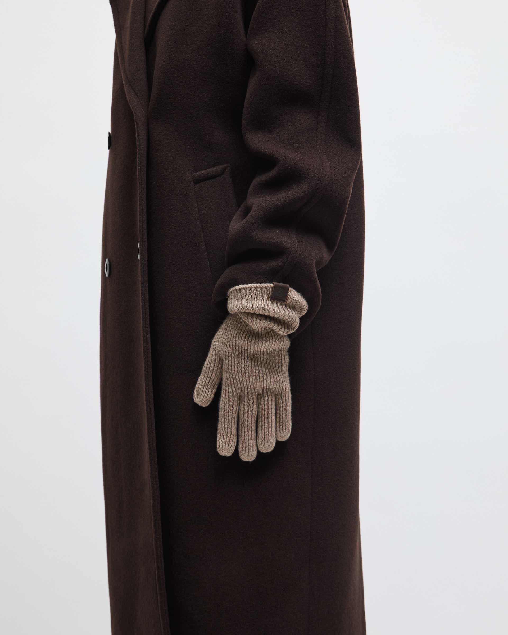 Women's ECCO® Classic Textile Gloves - Brown - Lifestyle image-1