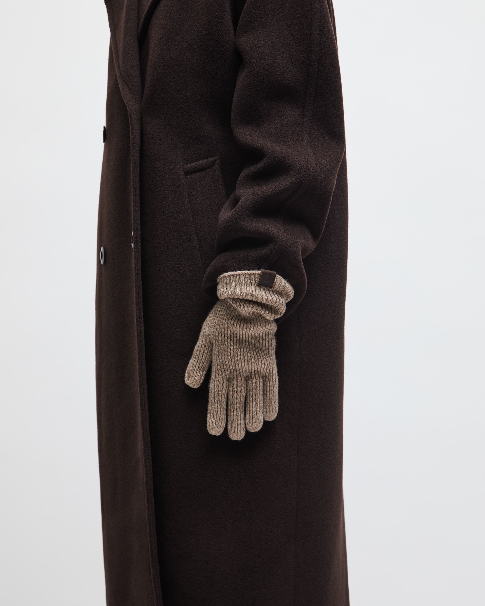 Women's ECCO® Classic Textile Gloves - Brown - Lifestyle image-1