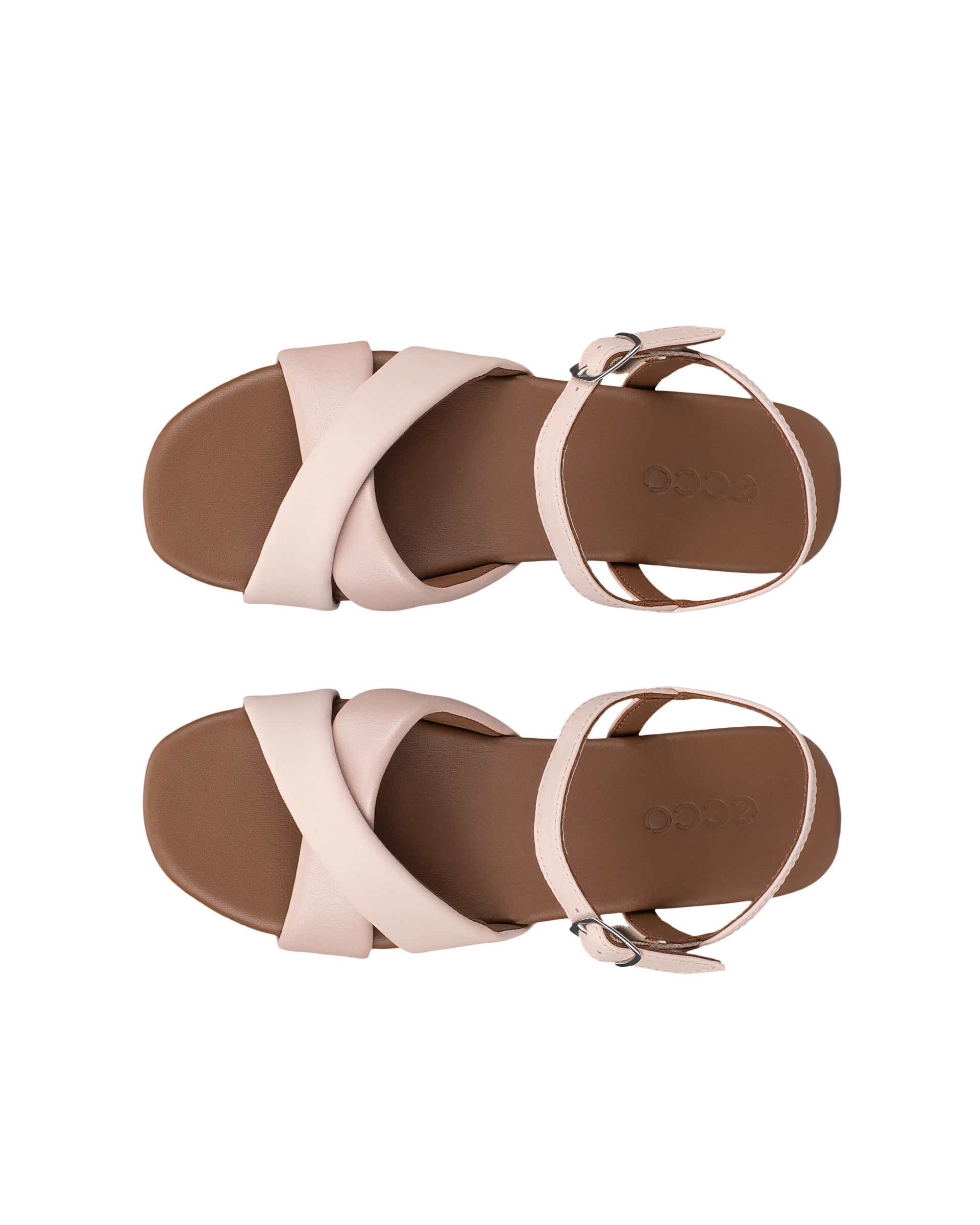 ECCO® MARYLOU női lapos talpú bőrszandál - Rózsaszín - Top left pair