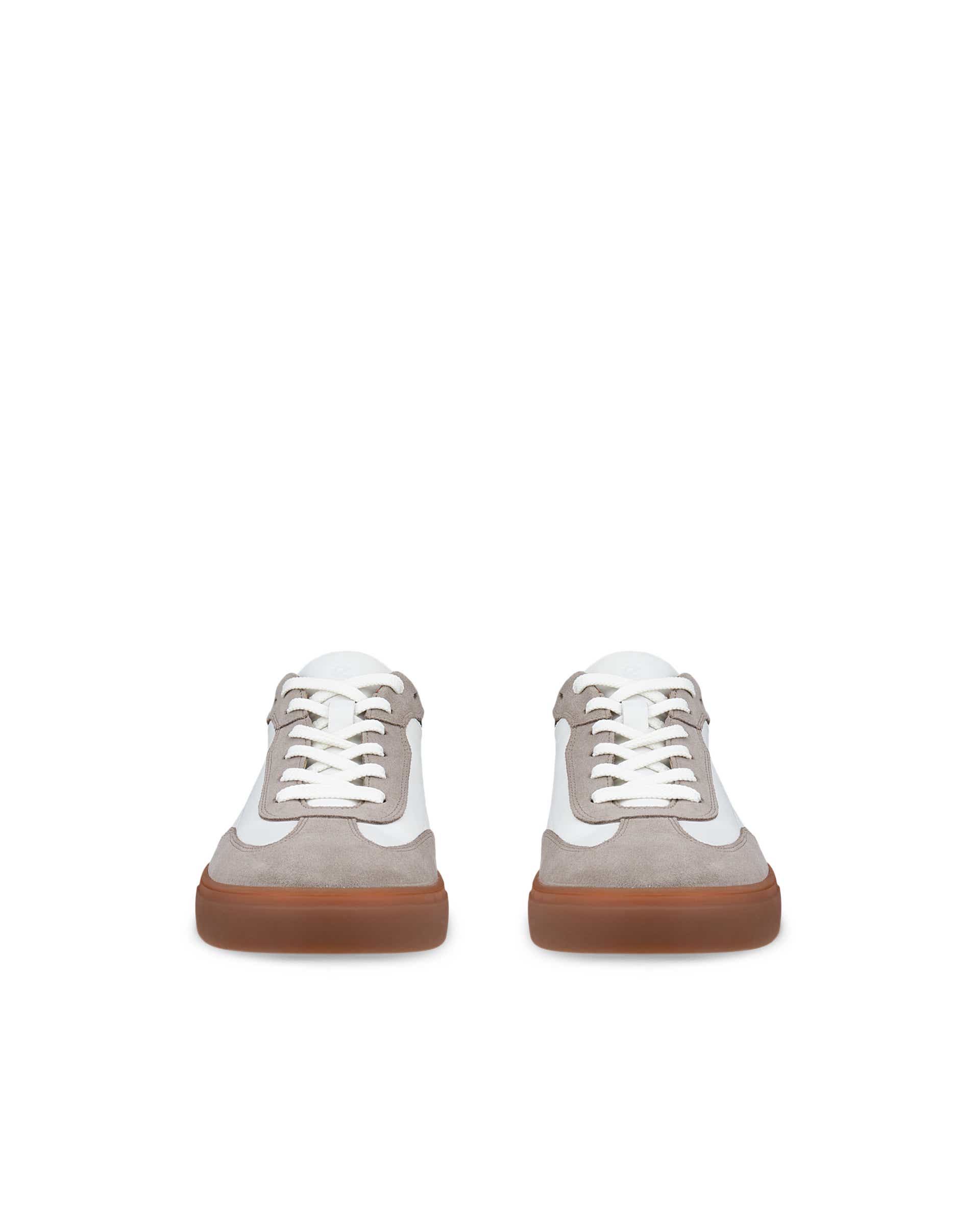 ECCO® SOFT 10 sneakers i læder til herrer - Hvid - Front pair