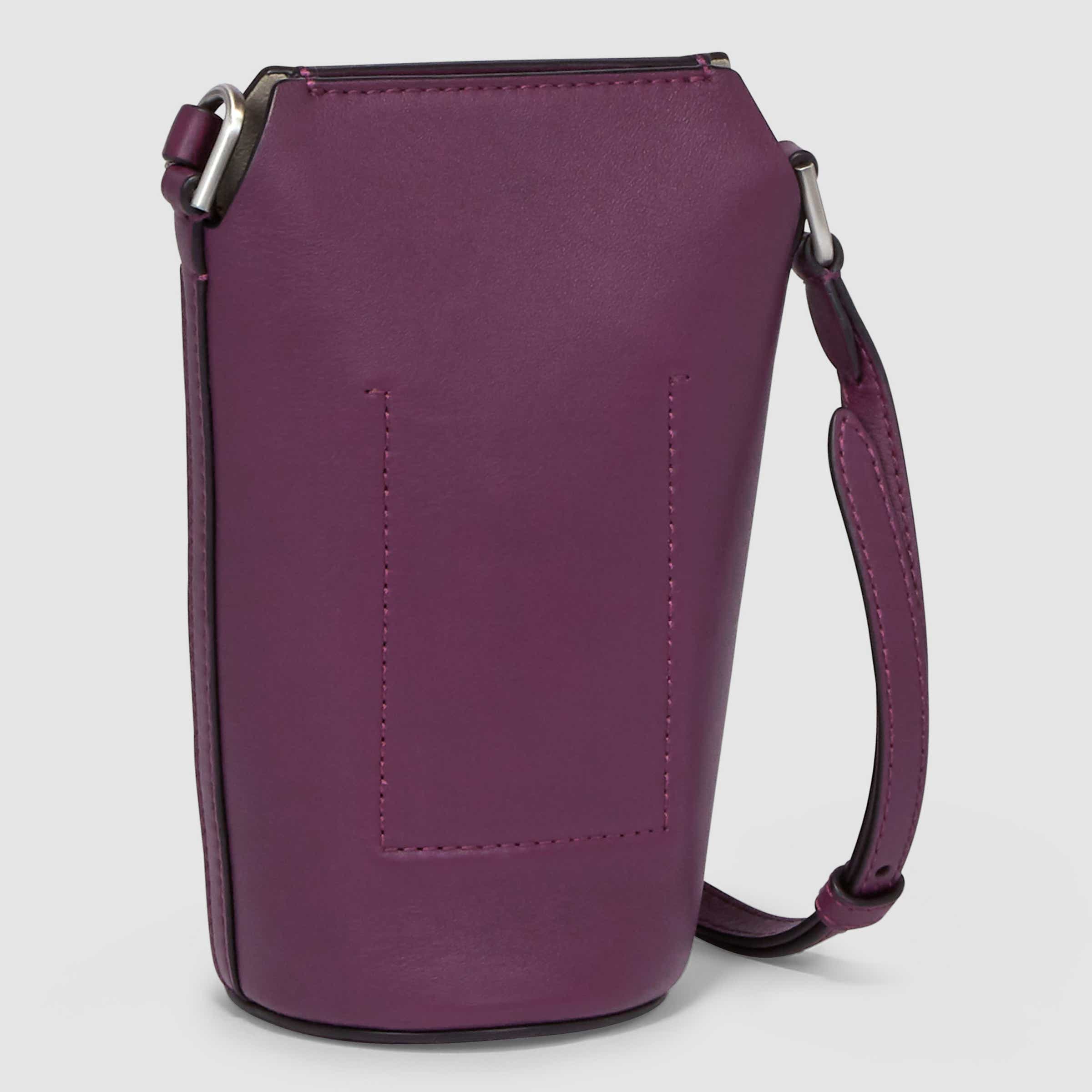 ECCO® Pot Hybrid Leather Crossbody Bag - Purple - Back