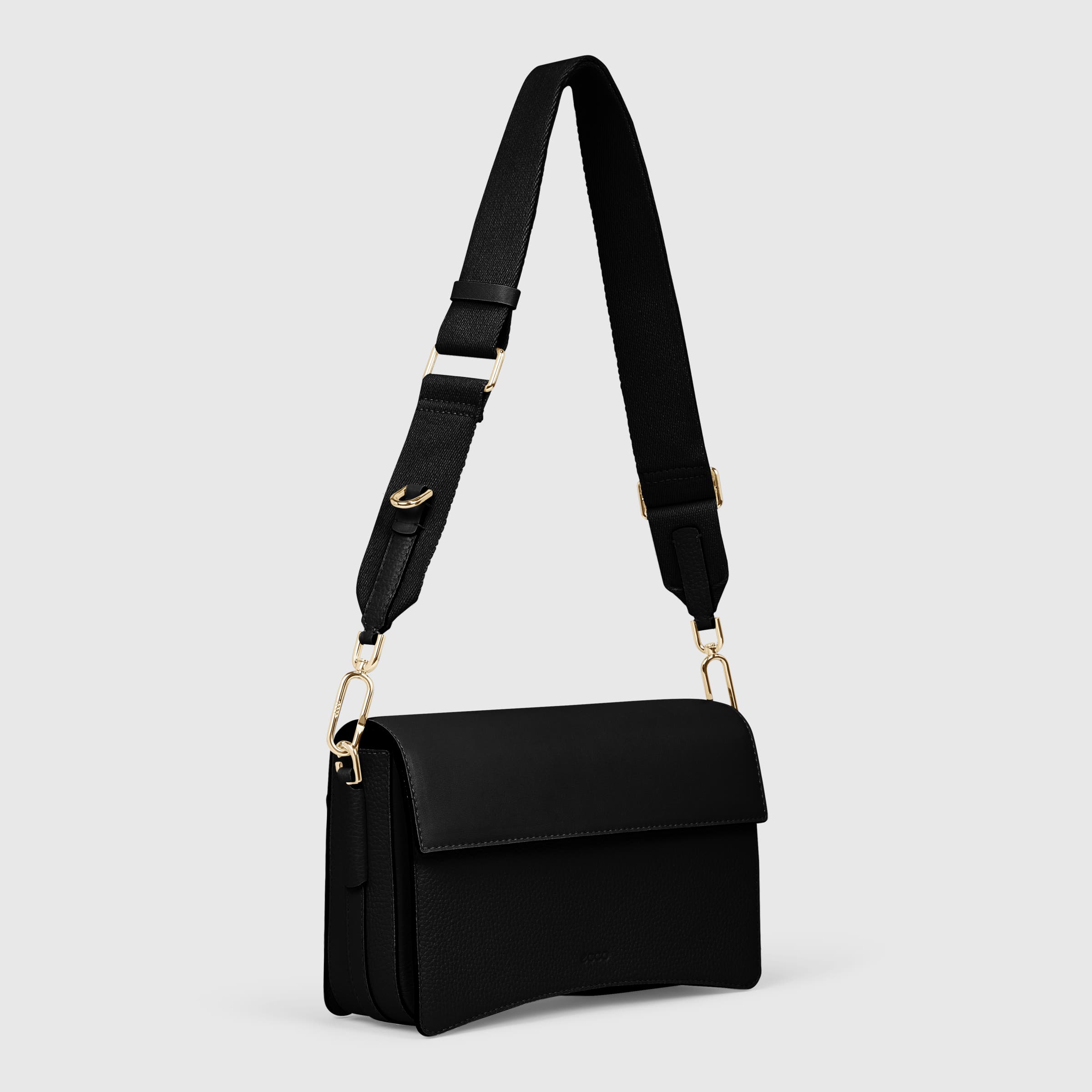 ECCO Textureblock Pinch Full Size レザークロスボディバッグ - ブラック - Main