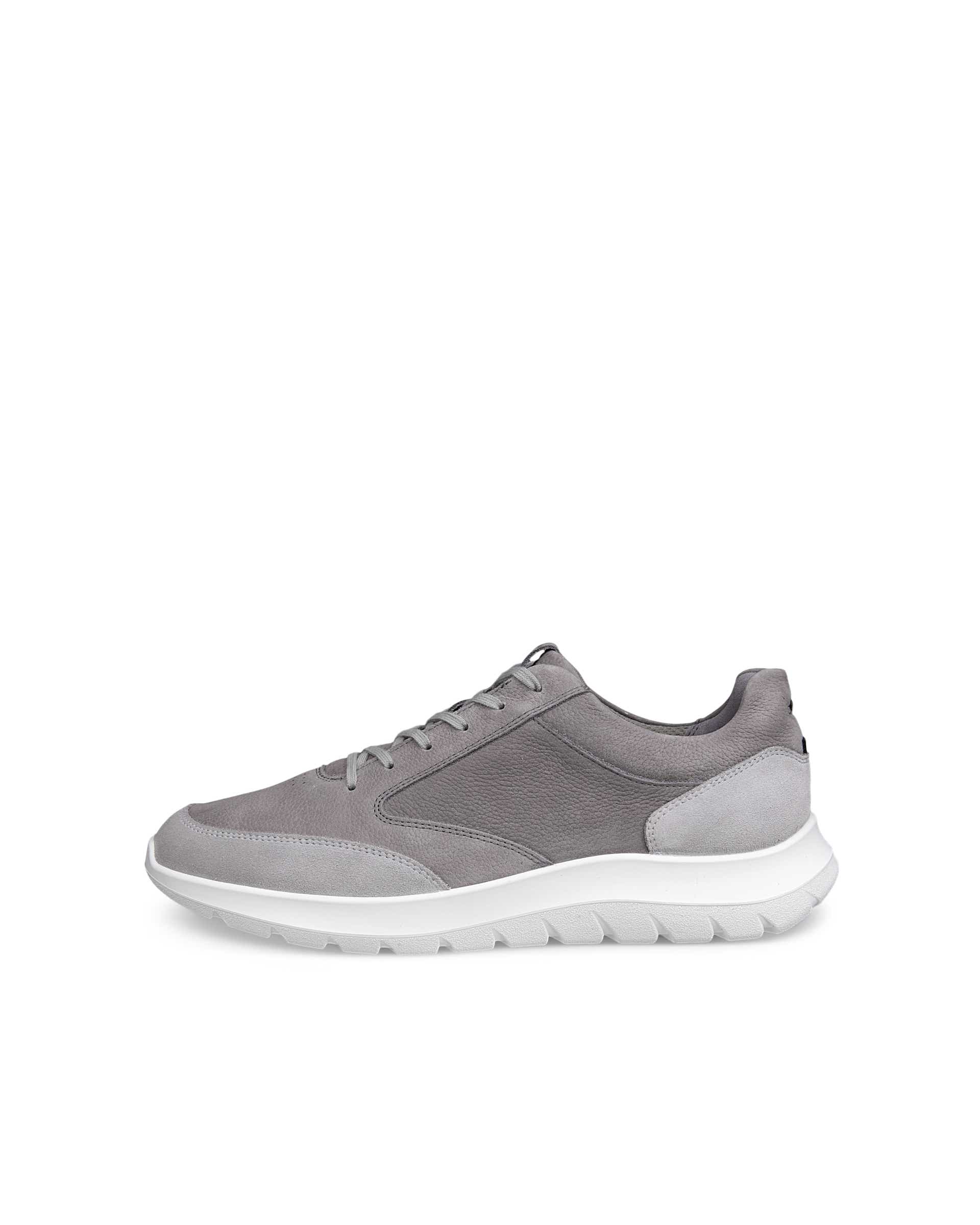 Men's ECCO® CITY STRIDE Nubuck Sneaker - Gray - Outside