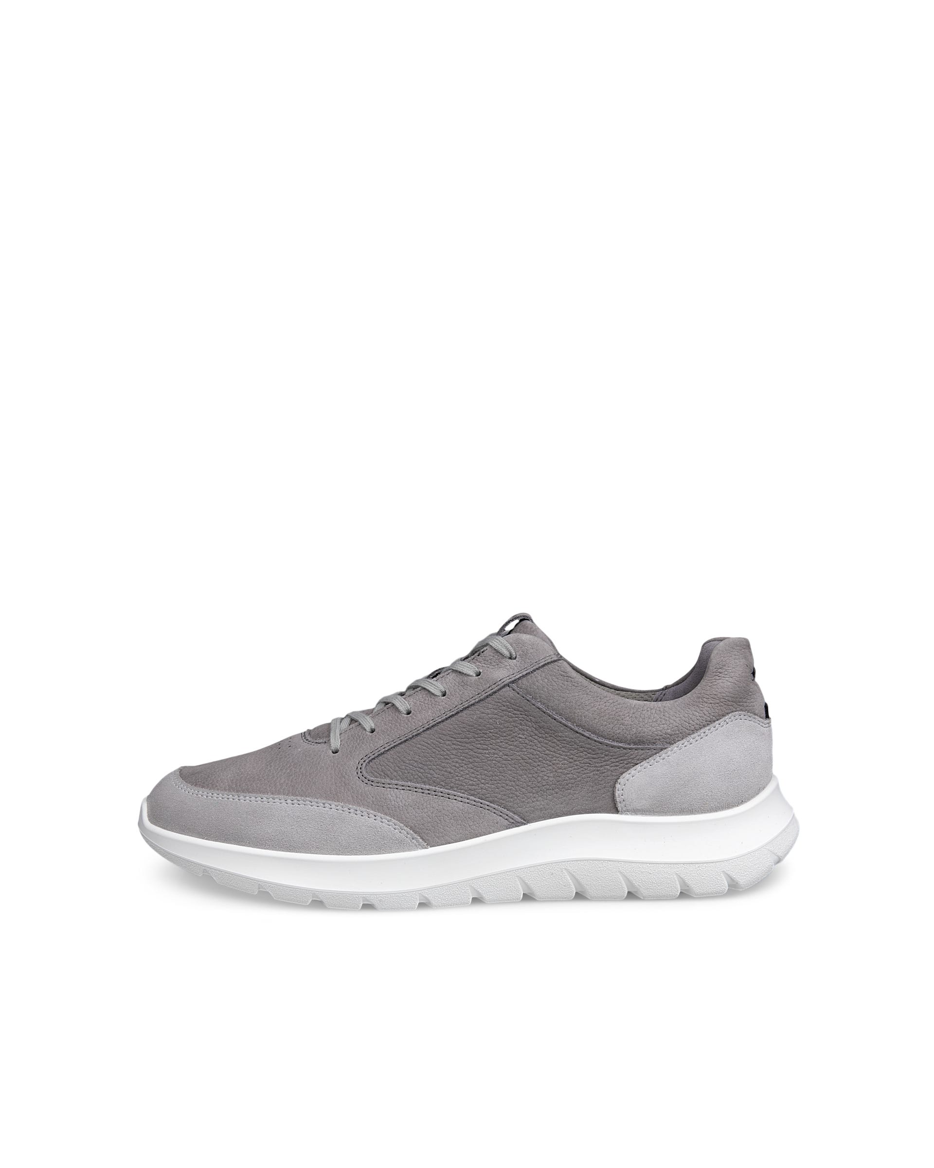 Men's ECCO® CITY STRIDE Nubuck Sneaker - Gray - Outside