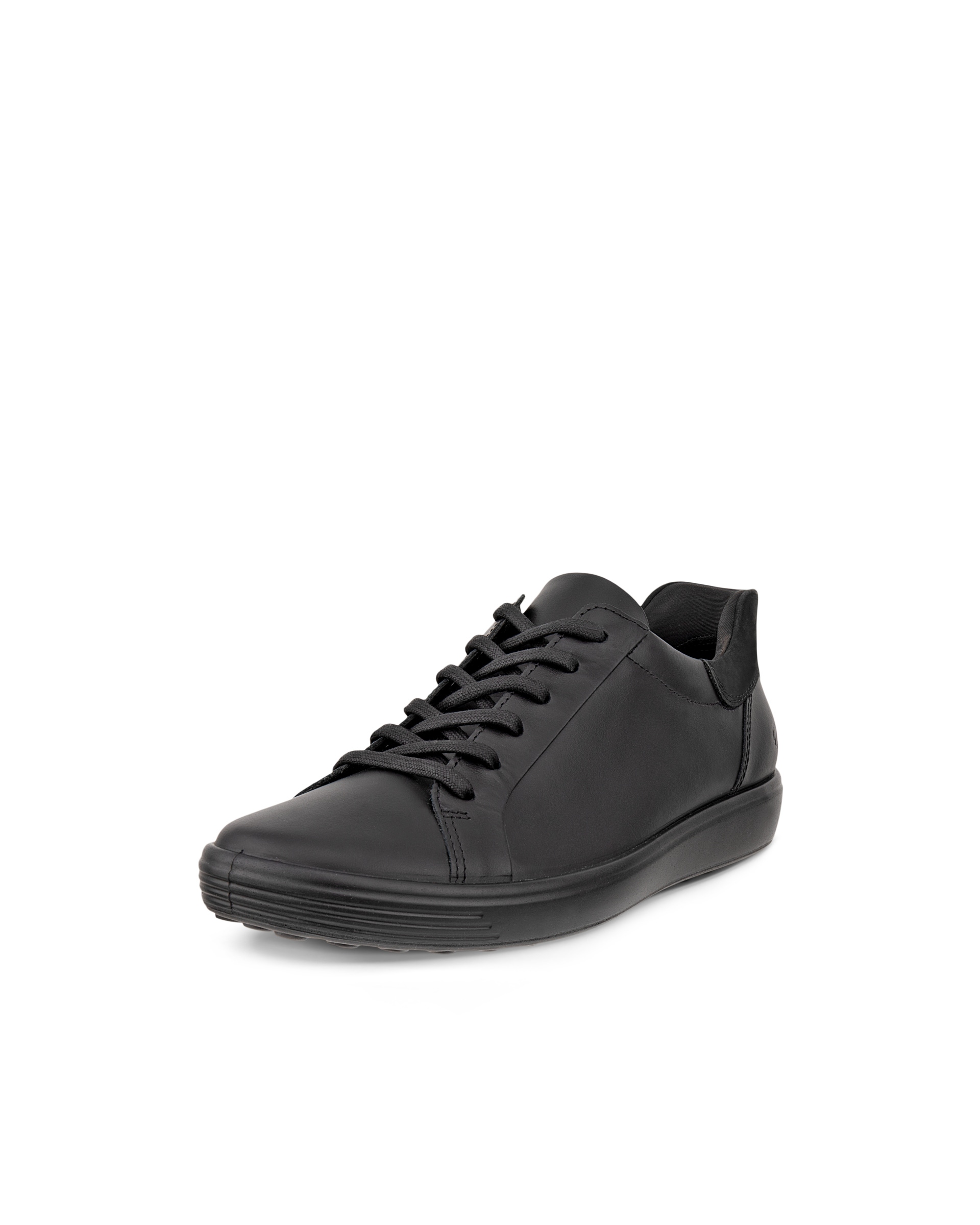 ECCO® SOFT 7 dames leren sneaker - Zwart - Main