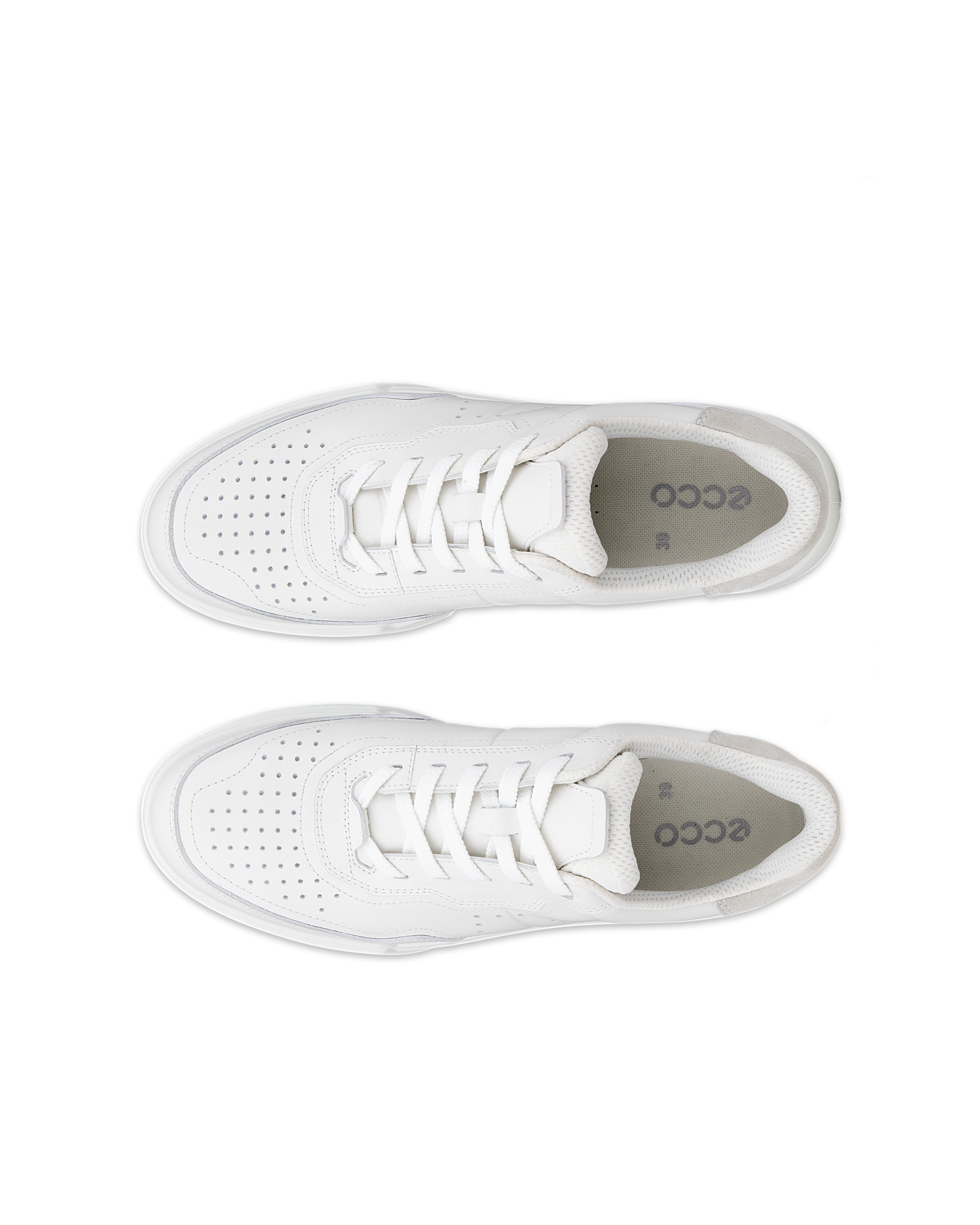ECCO STREET COURT WOMEN'S SNEAKER - White - Top left pair