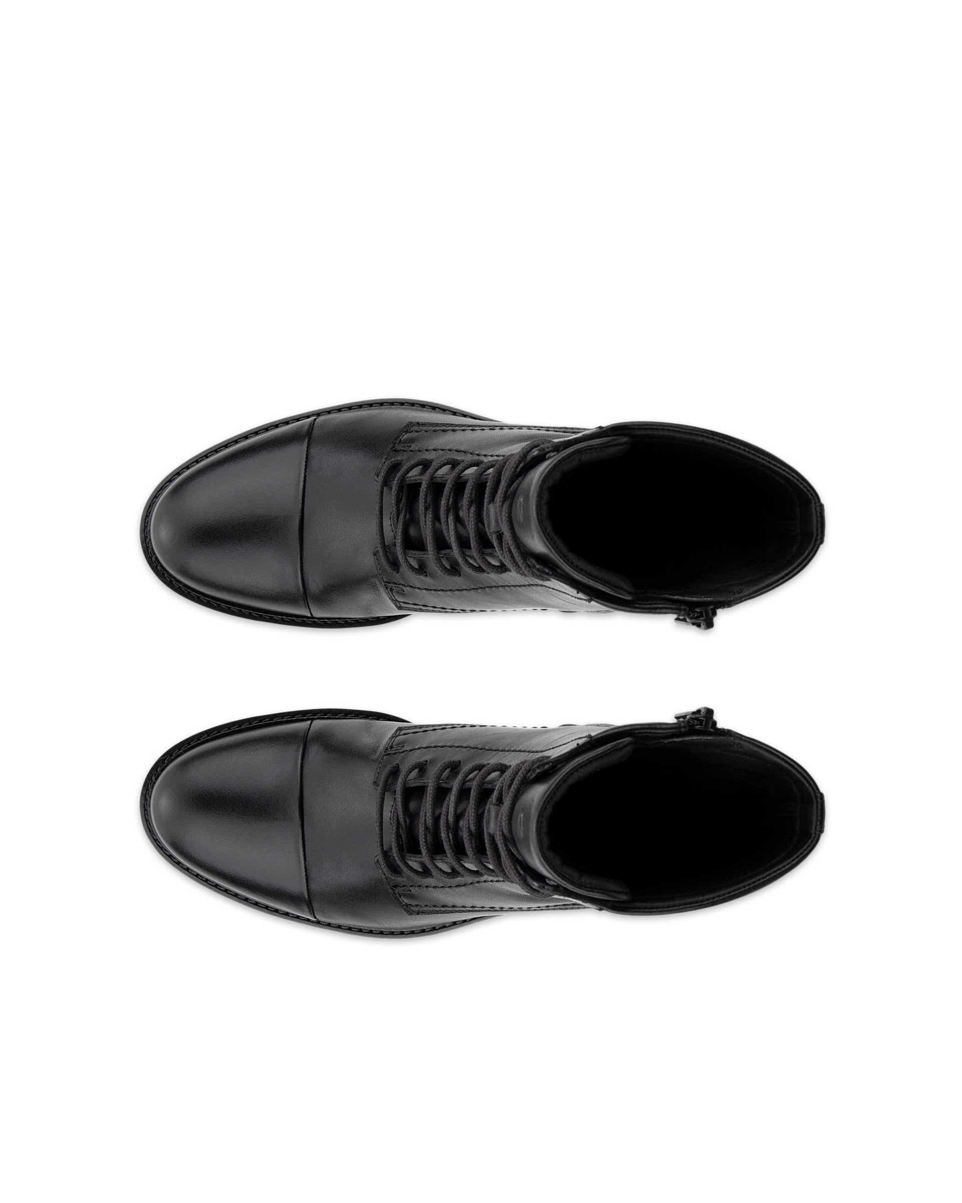Women's ECCO® SARTORELLE 25 Leather Waterproof Lace-Up Boot - Black - Top left pair