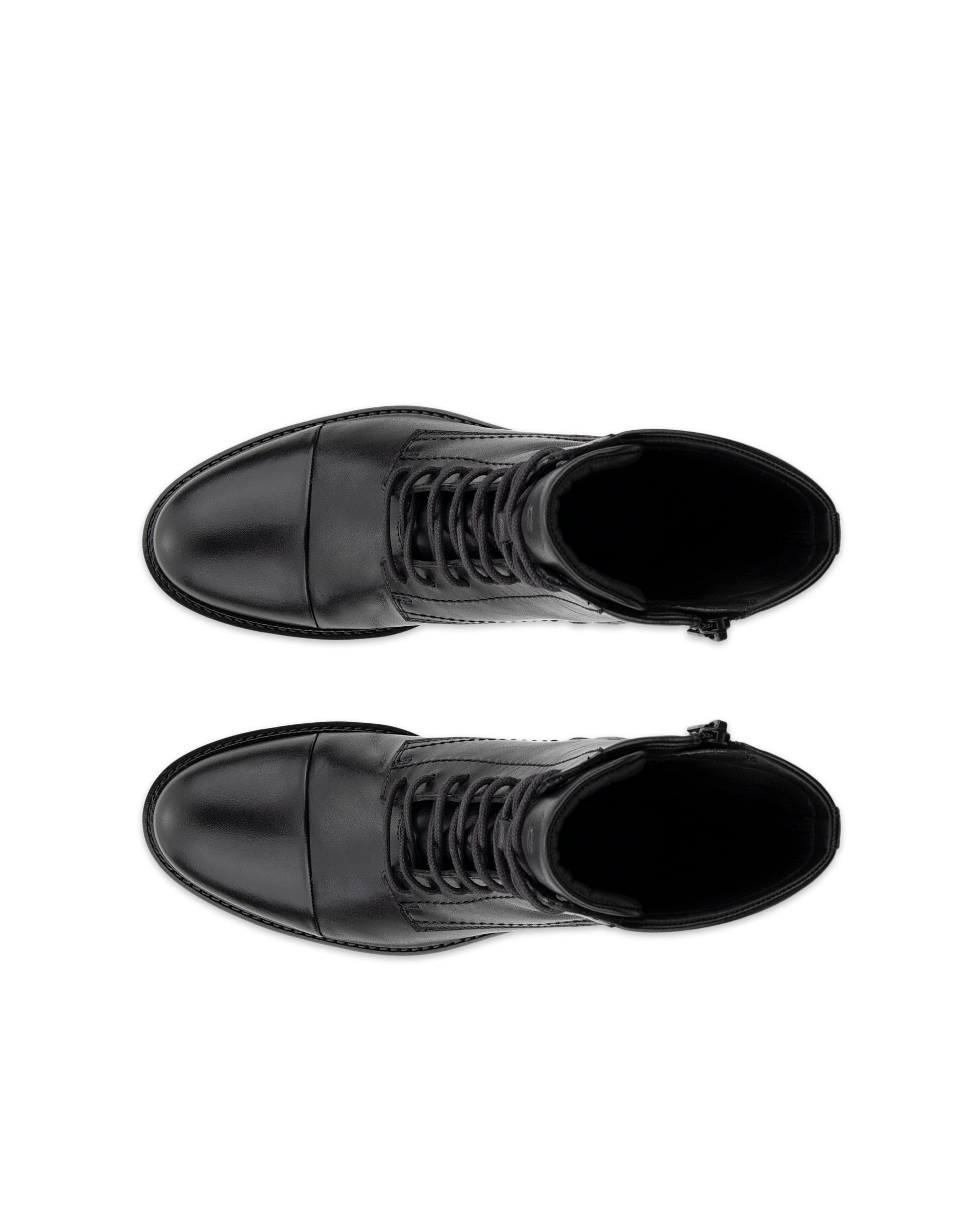Women's ECCO® SARTORELLE 25 Leather Waterproof Lace-Up Boot - Black - Outside