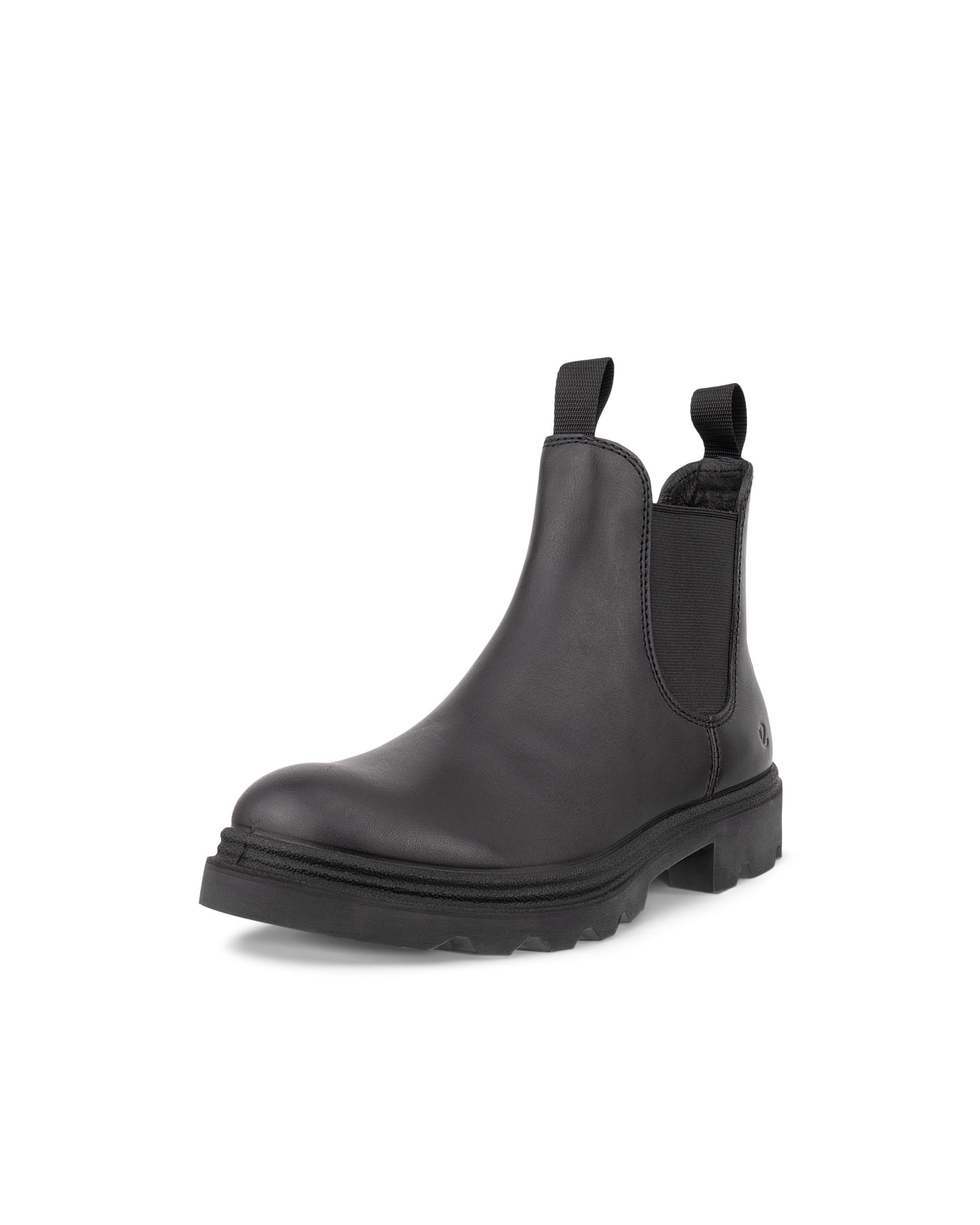 ECCO® Grainer botte Chelsea en cuir pour femme - Noir - Main