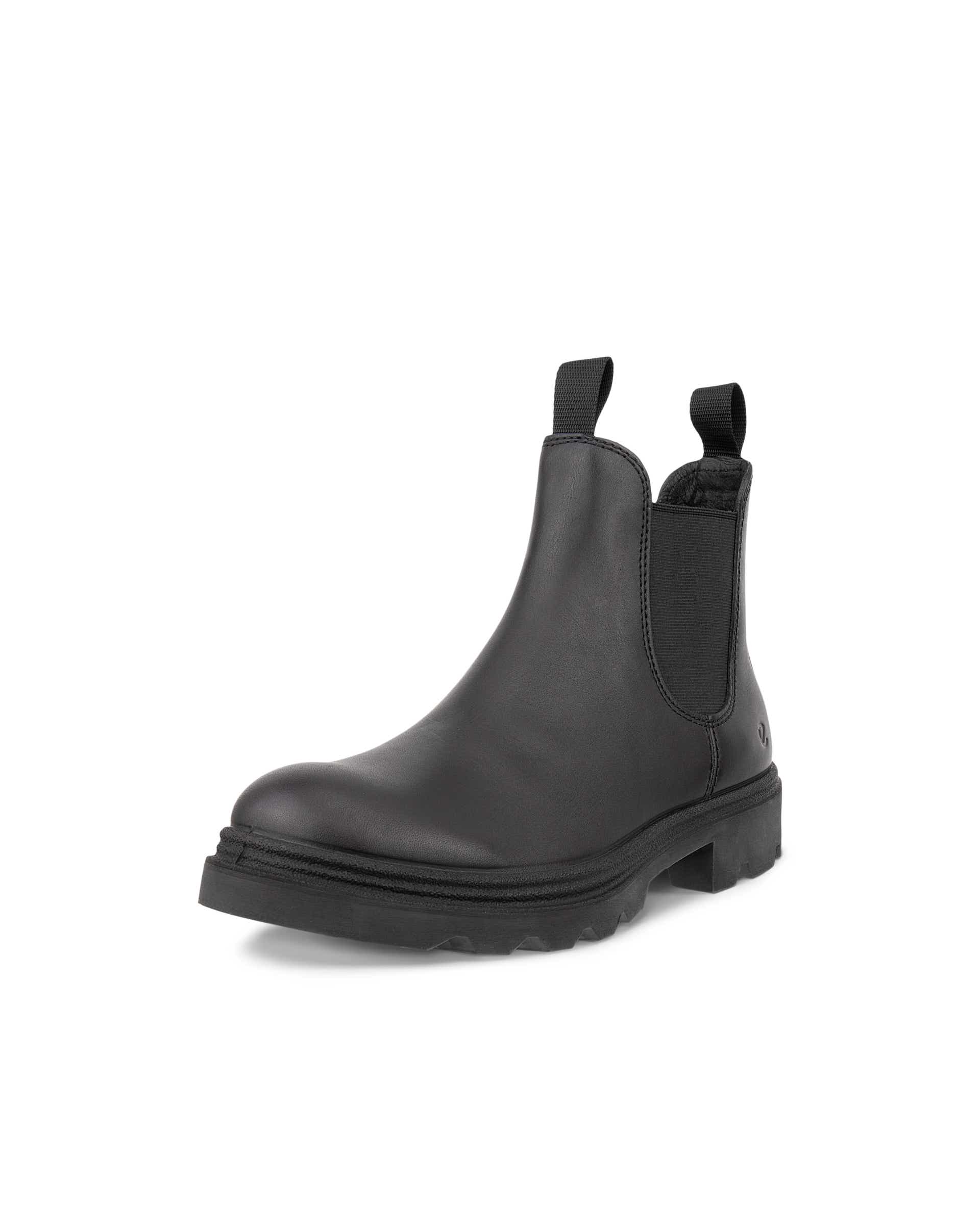 ECCO Grainer ウィメンズ レザーチェルシーブーツ | ブラック ECCO Grainer ウィメンズ レザーチェルシーブーツ | ブラック