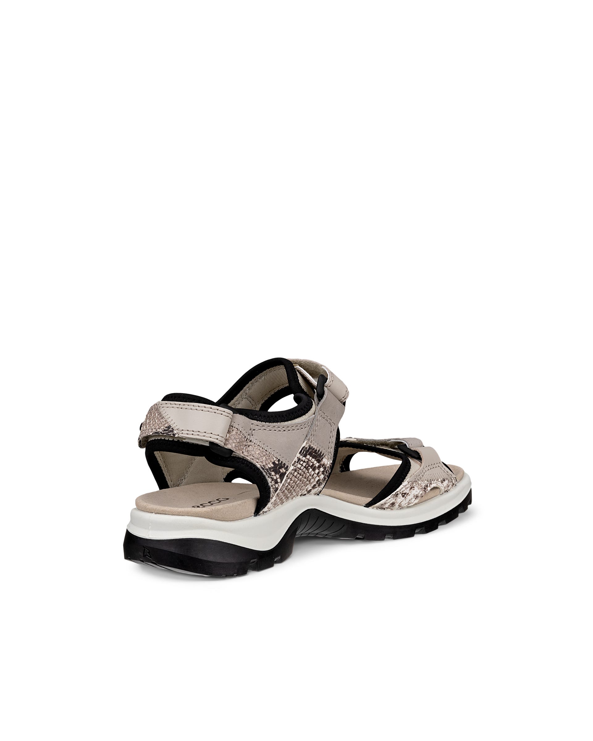Women's ECCO® Offroad Leather Outdoor Sandal - Beige - Back