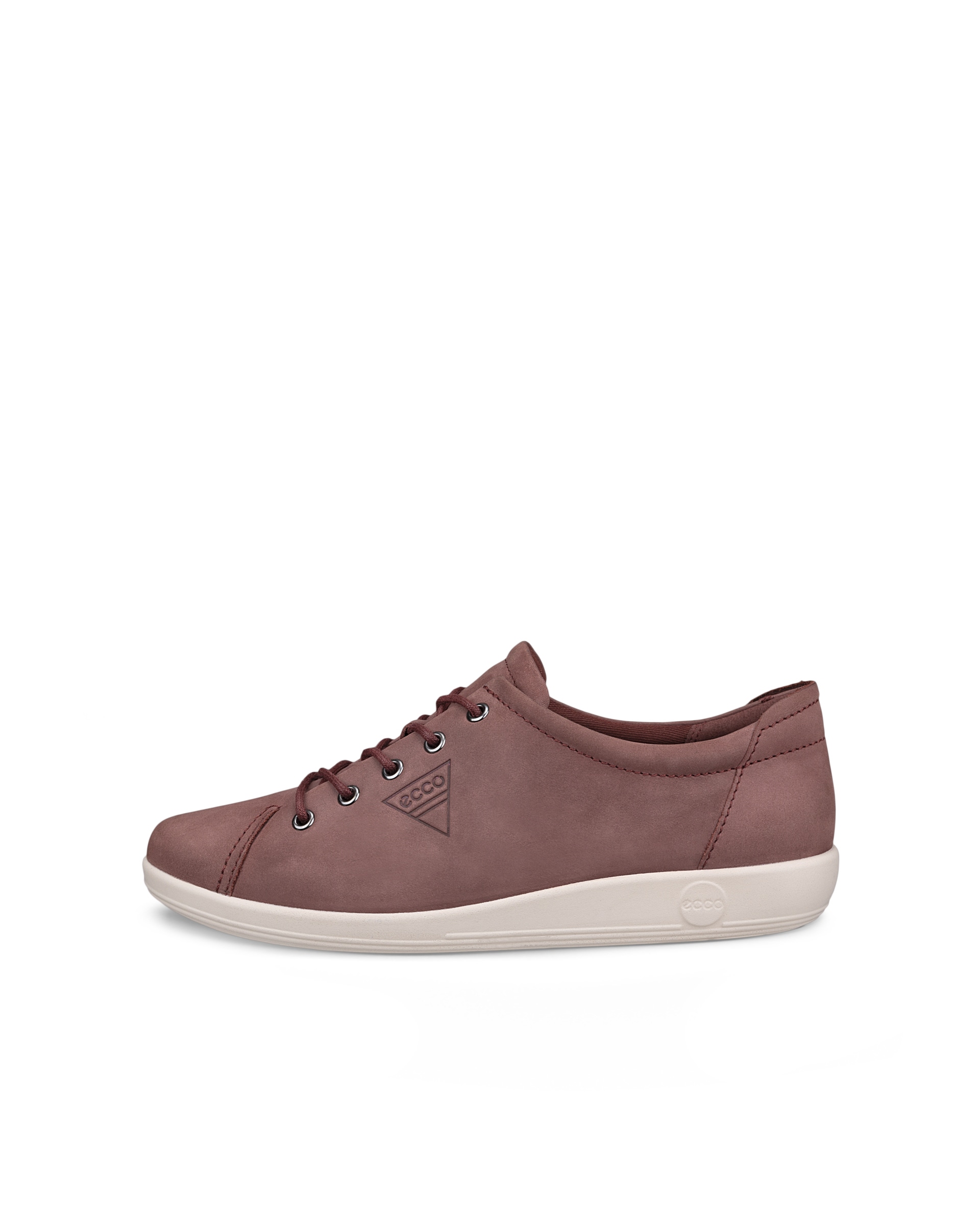 Women's ECCO® Soft 2.0 Leather Walking Shoe - Red - Outside