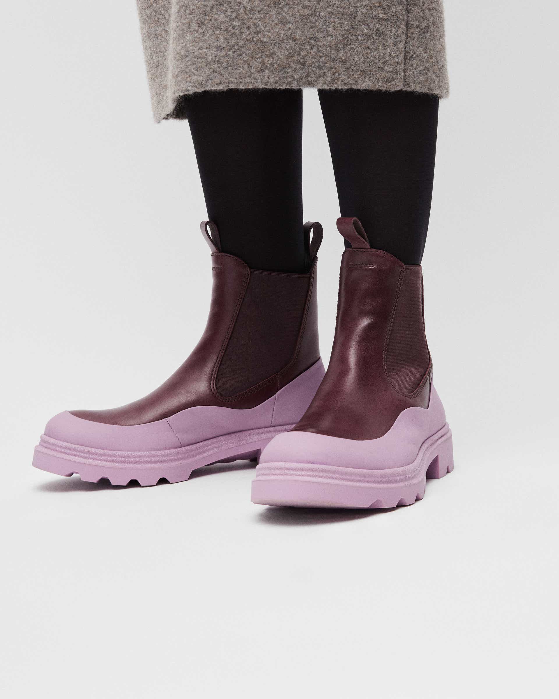 ECCO® Grainer botte Chelsea en cuir pour femme - Multicolore - Lifestyle image-1