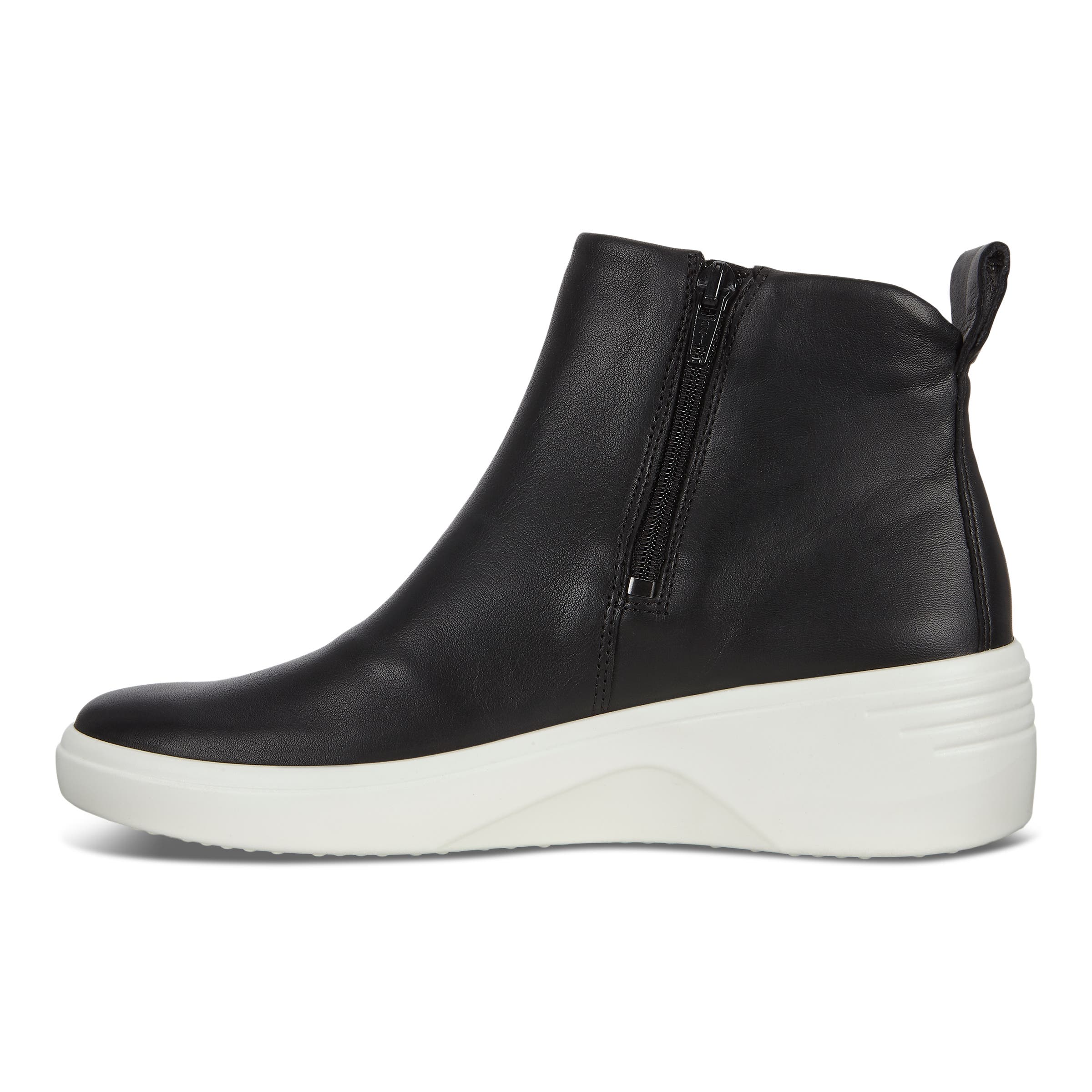 ECCO Soft 7 Wedge Side-zip Bootie - Black - Inside