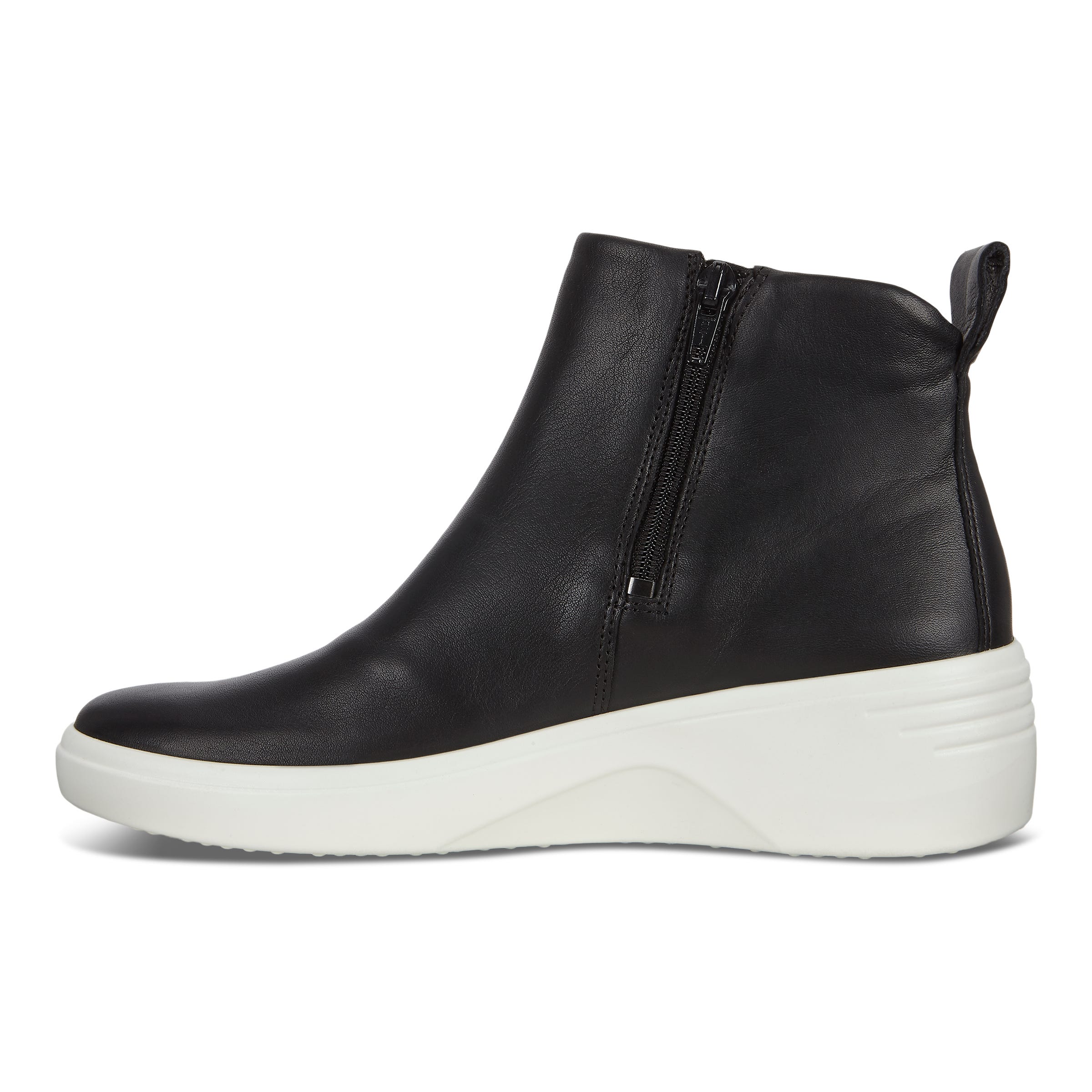 ECCO Soft 7 Wedge Side-zip Bootie - Black - Inside