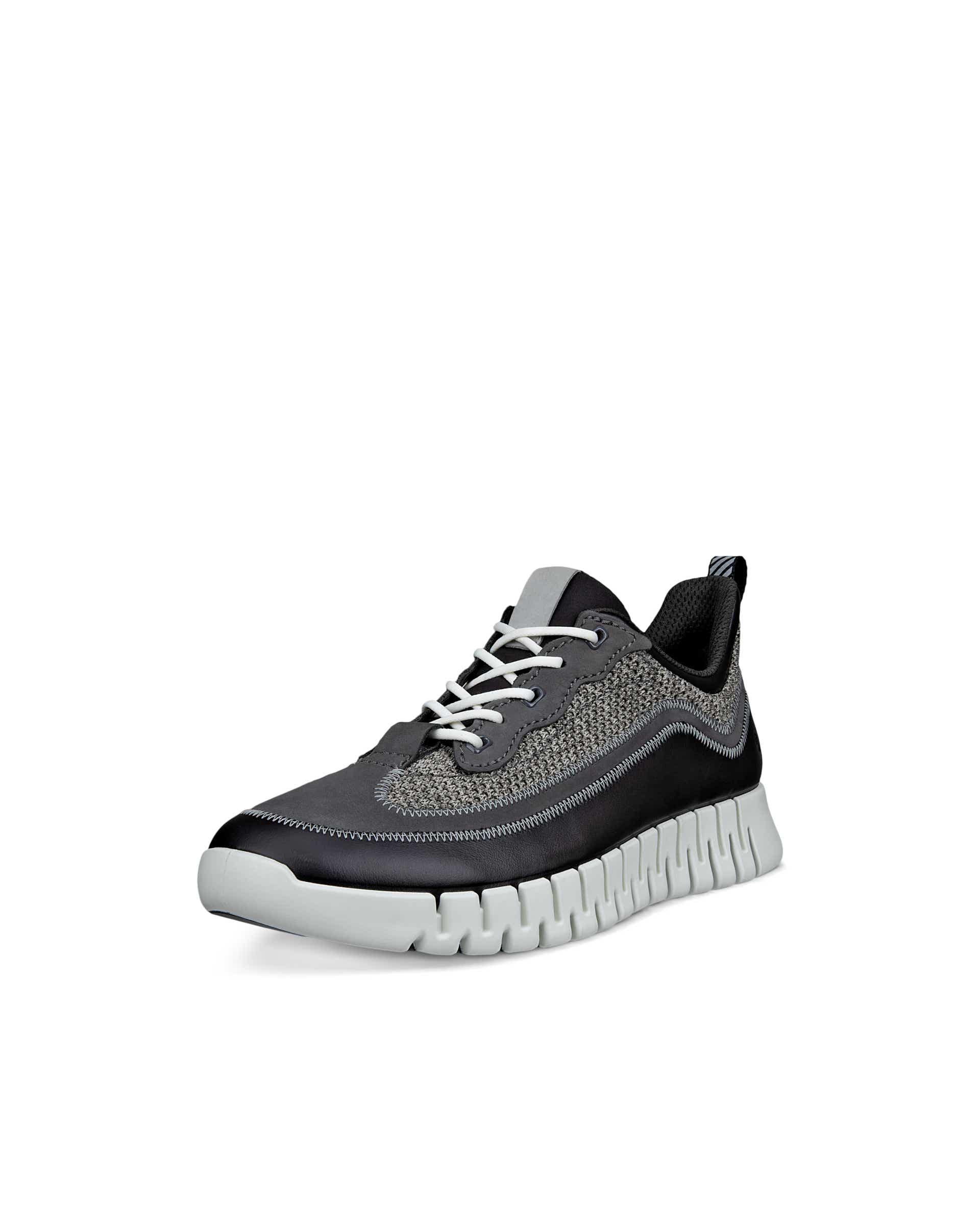 ECCO® GRUUV heren leren sneaker - Zwart - Main