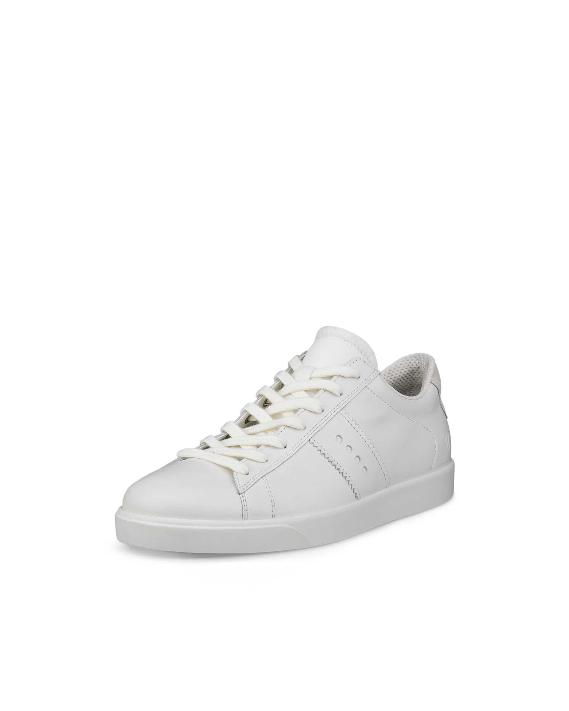 Women's ECCO® Street Lite Leather Sneaker - White - Main