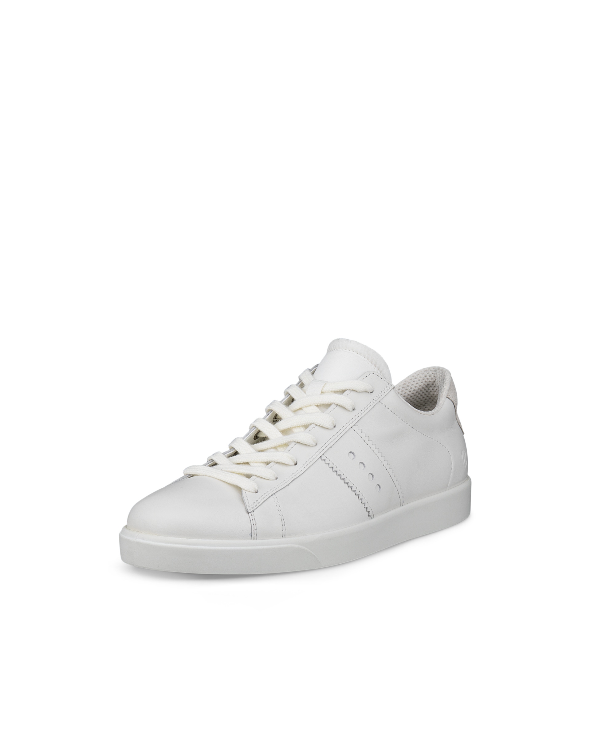 Women's ECCO® Street Lite Leather Sneaker - White - Main