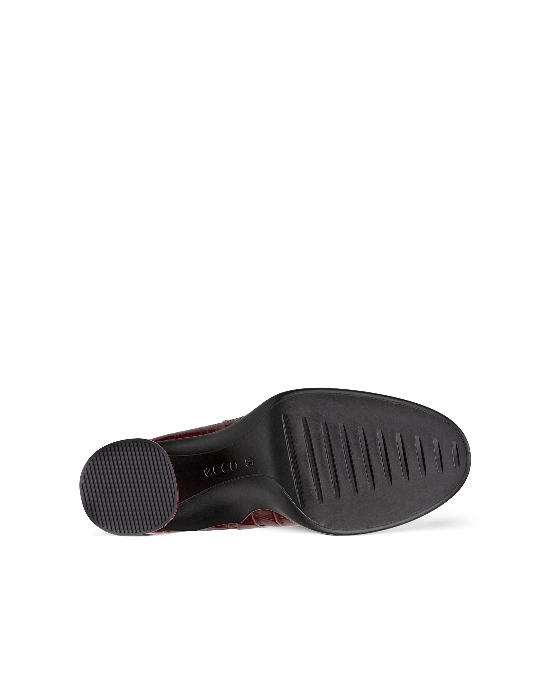 ECCO Sculpted LX 55 ウィメンズ レザーチェルシーヒールブーツ - レッド - Sole