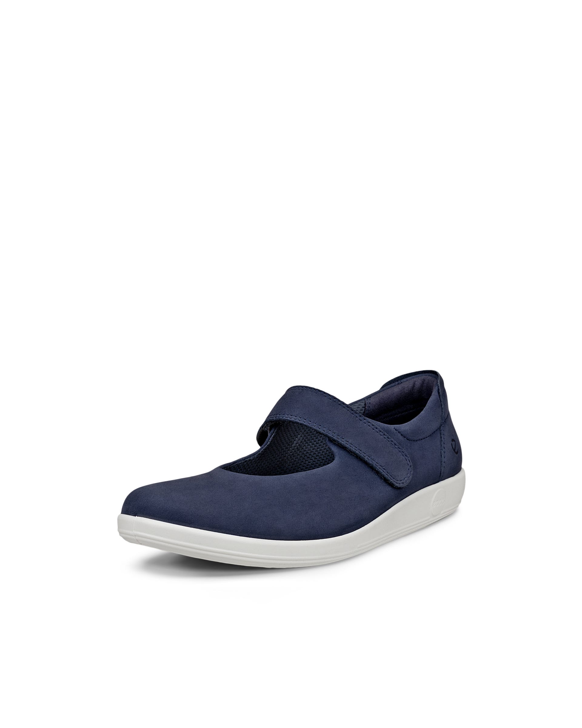 ECCO® SOFT 2.0 dame Mary Jane sko nubuk - Blå - Main