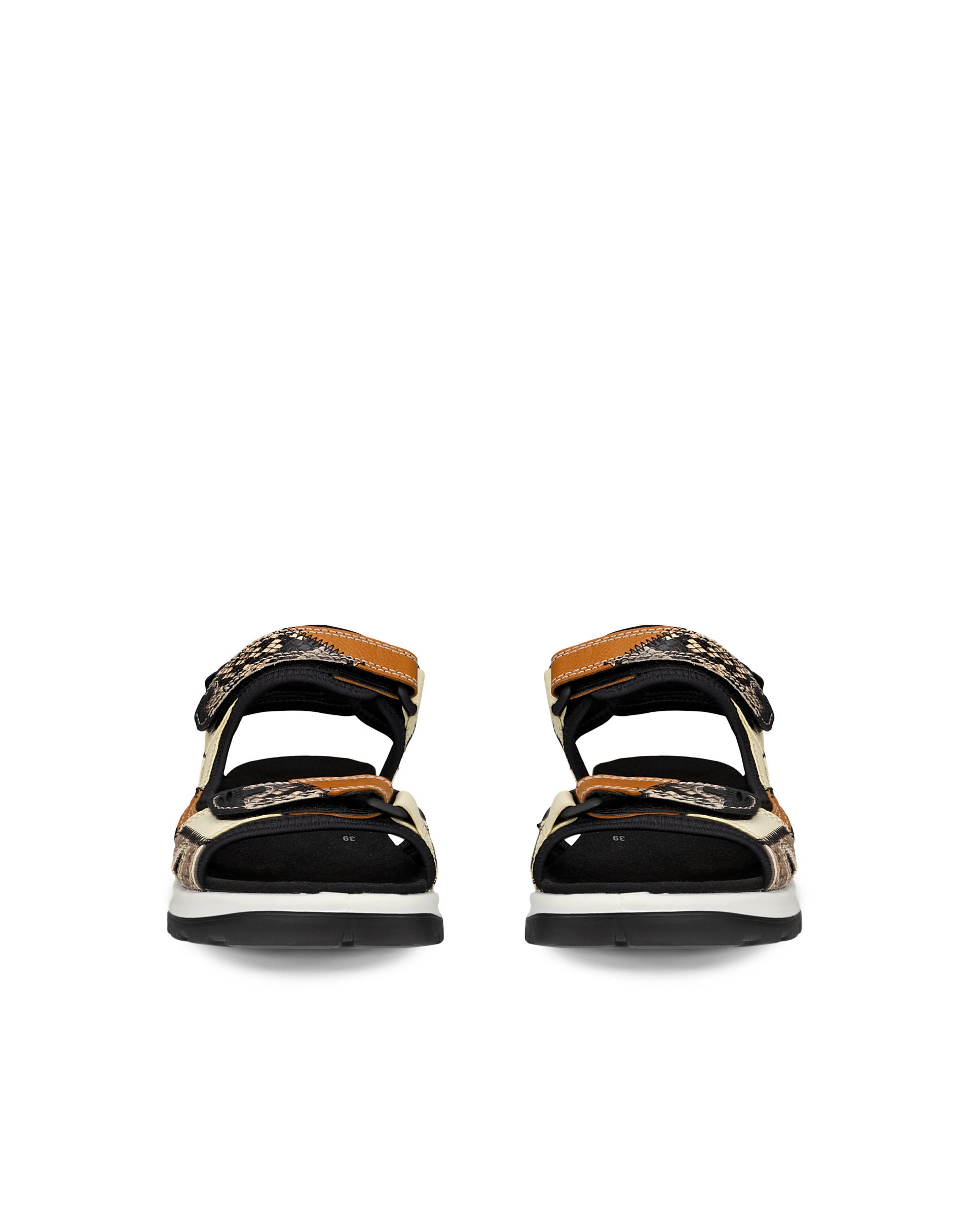 Women's ECCO® Offroad Leather Hiking Sandal - Multicolour - Front pair