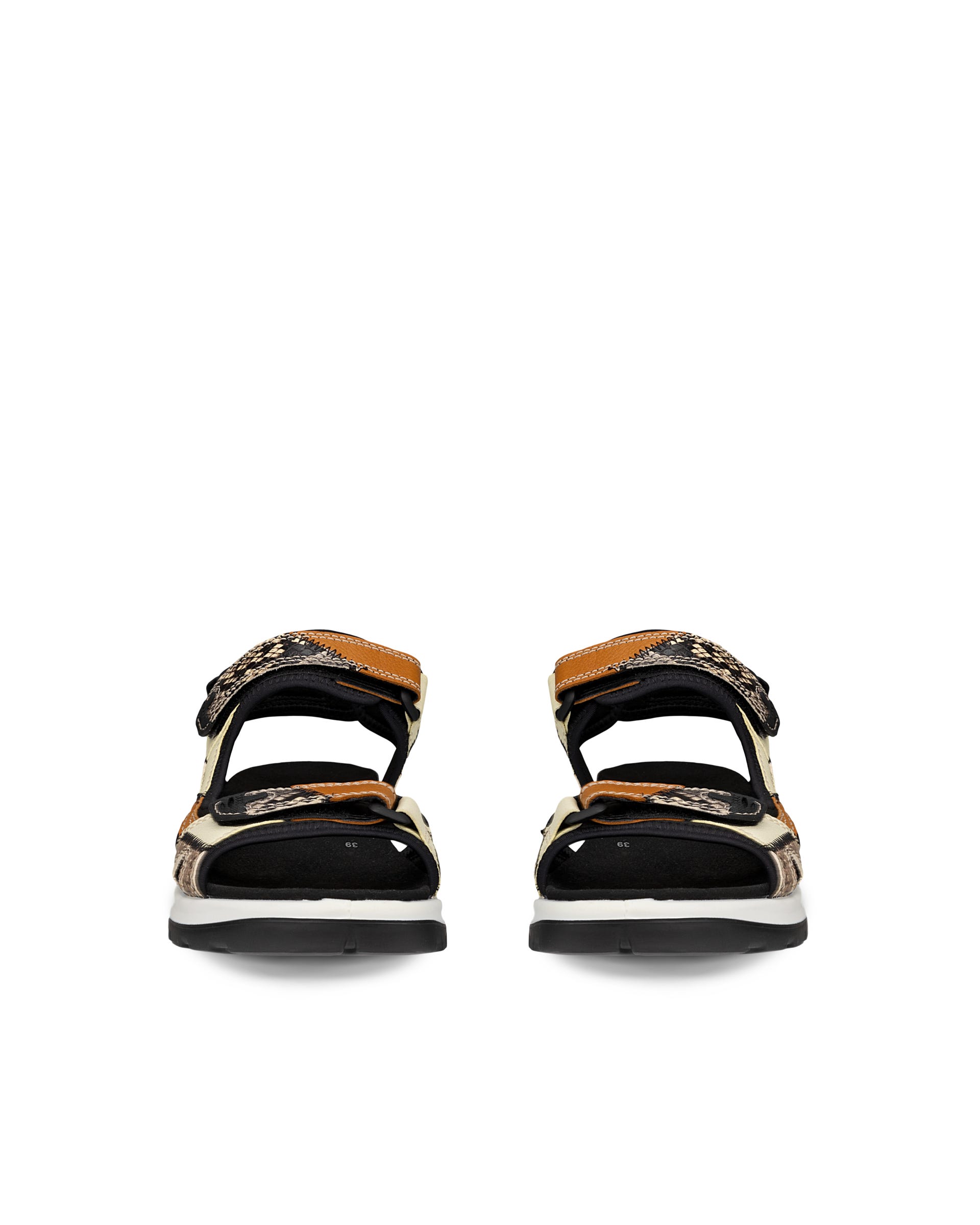Women's ECCO® Offroad Leather Hiking Sandal - Multicolour - Front pair