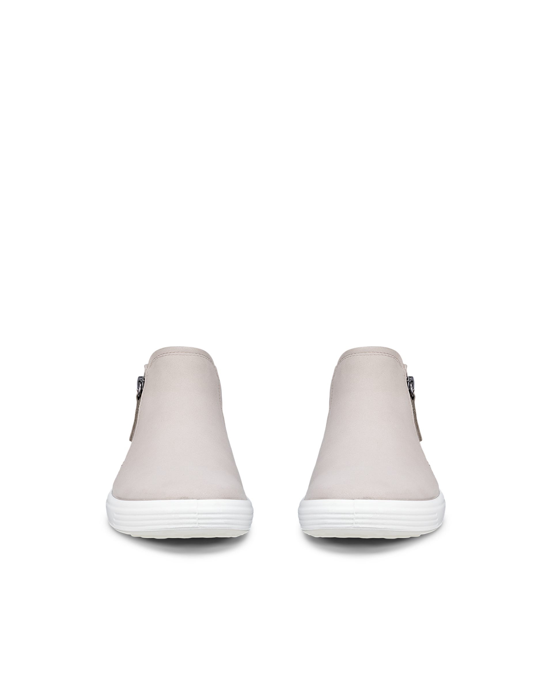Women's ECCO® SOFT 7 Nubuck Zip Bootie - Beige - Outside