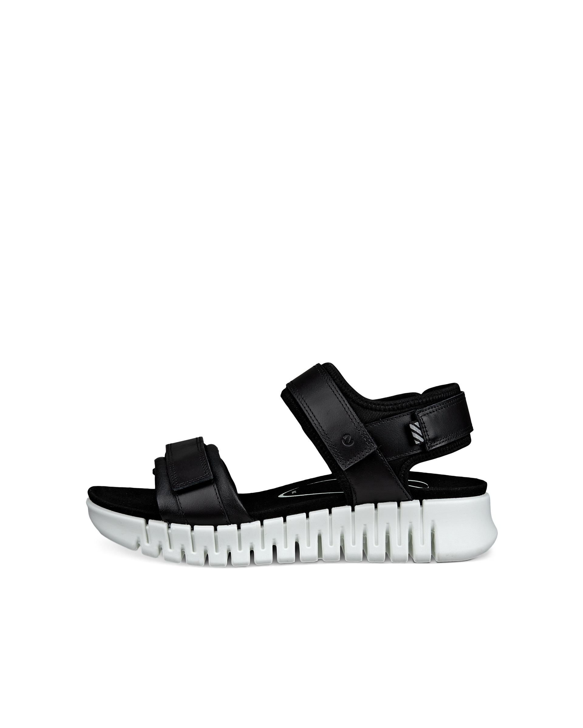 ECCO Gruuv ウィメンズ ヌバックヒールサンダル - ブラック - Outside