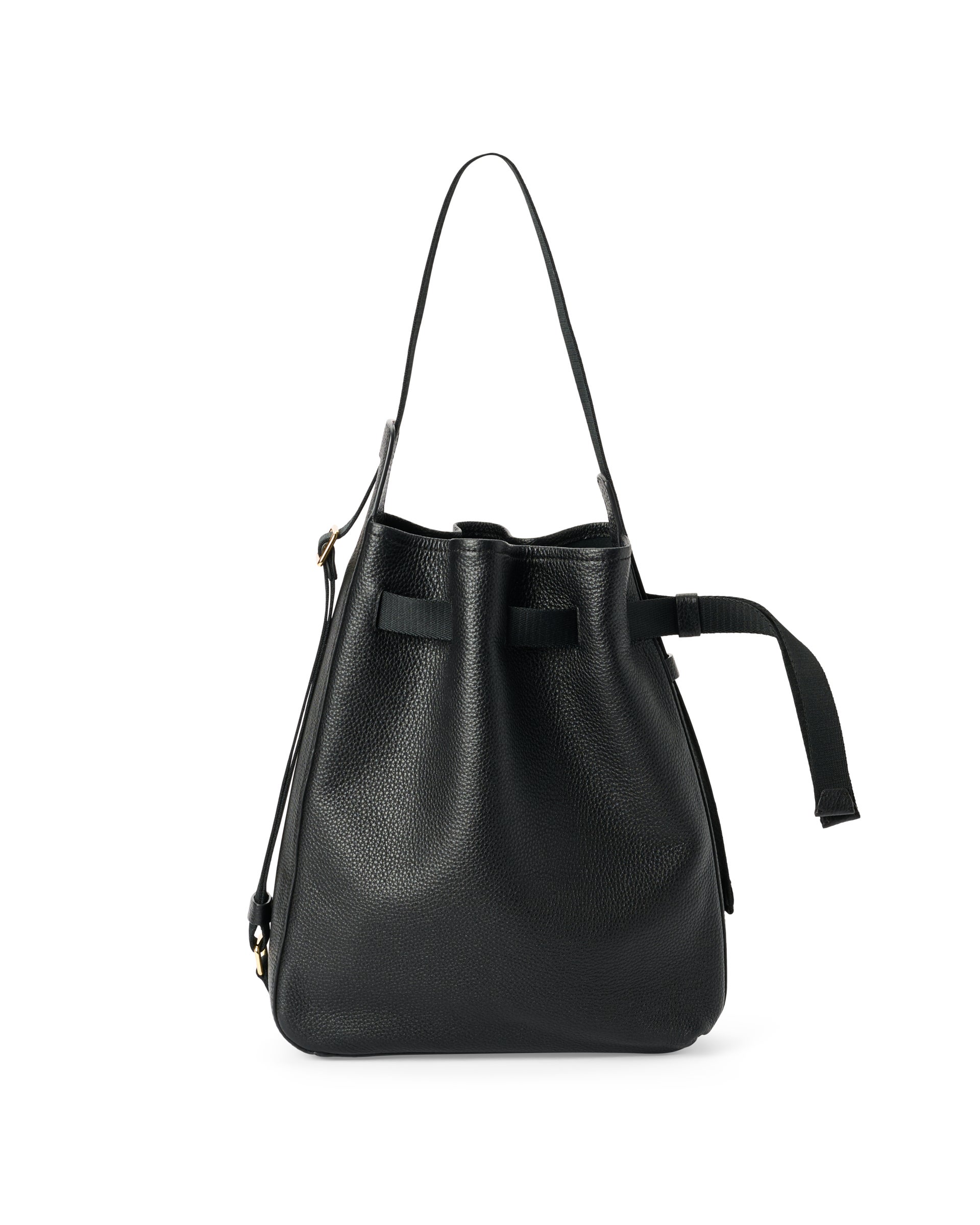 ECCO® Sail Pebbled Leather Medium Hobo Bag - Black - Main
