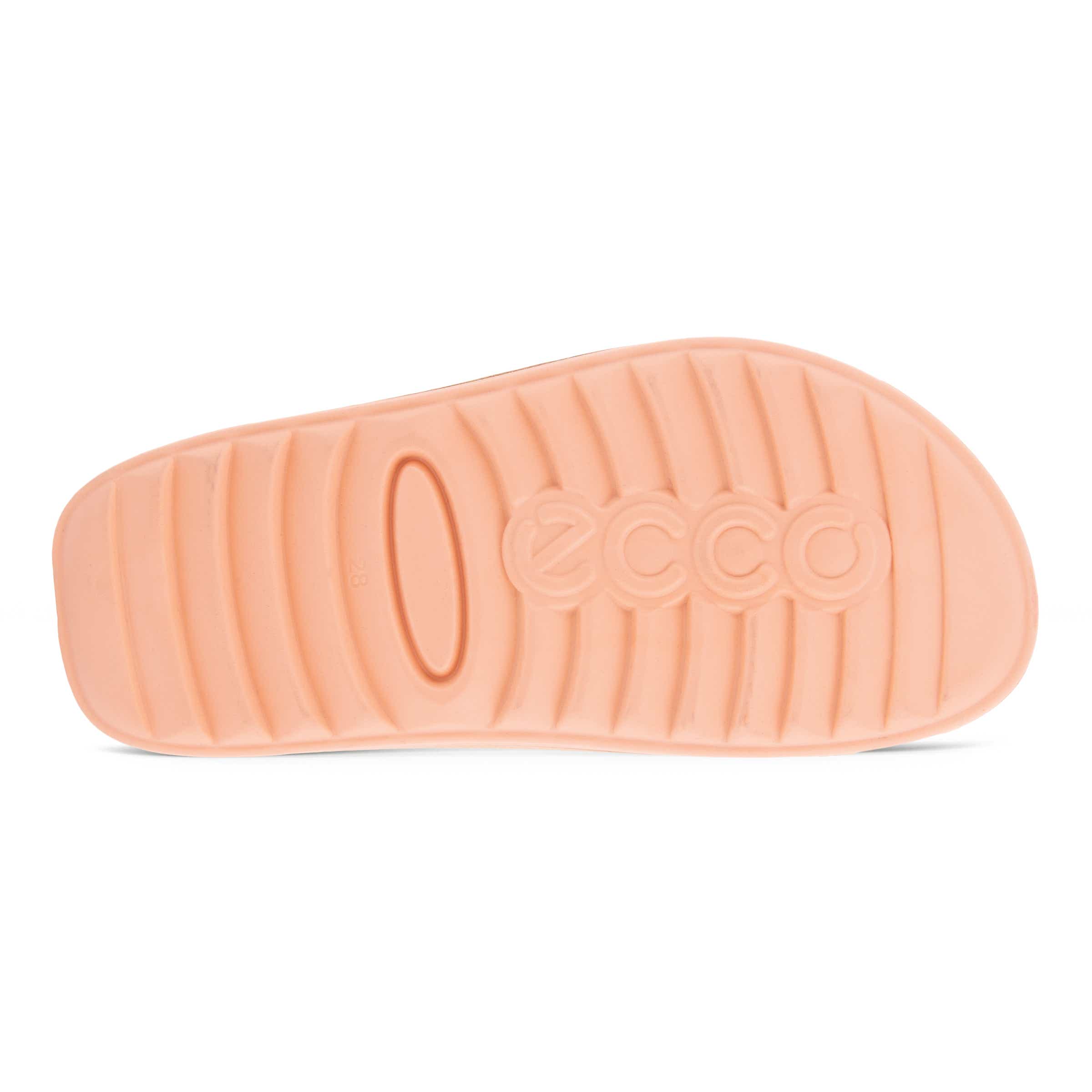 Kids' ECCO® Cozmo Nubuck Two Strap Sandal - Pink - Sole