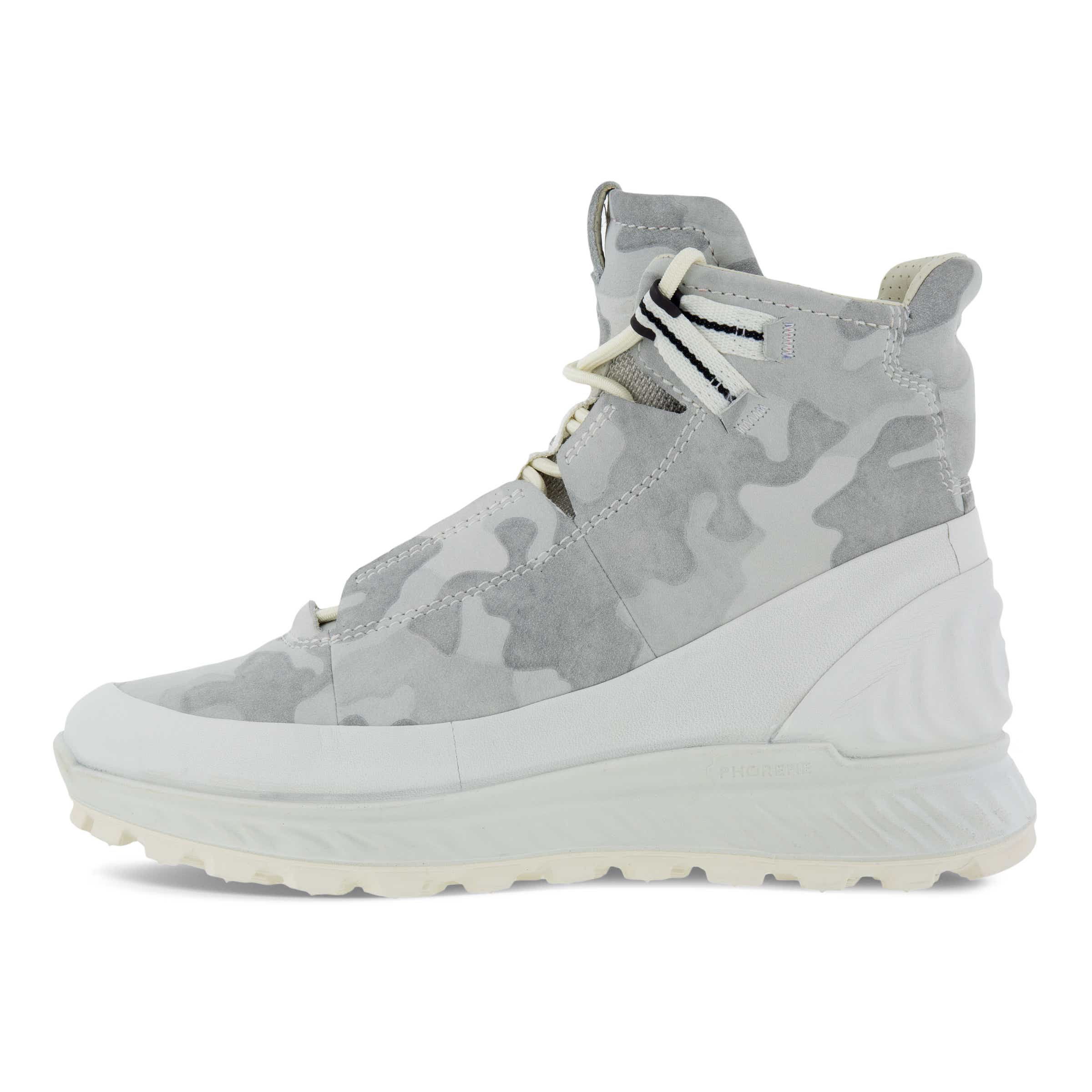 Women's ECCO® Exostrike Nubuck Sneaker Boot - White - Inside
