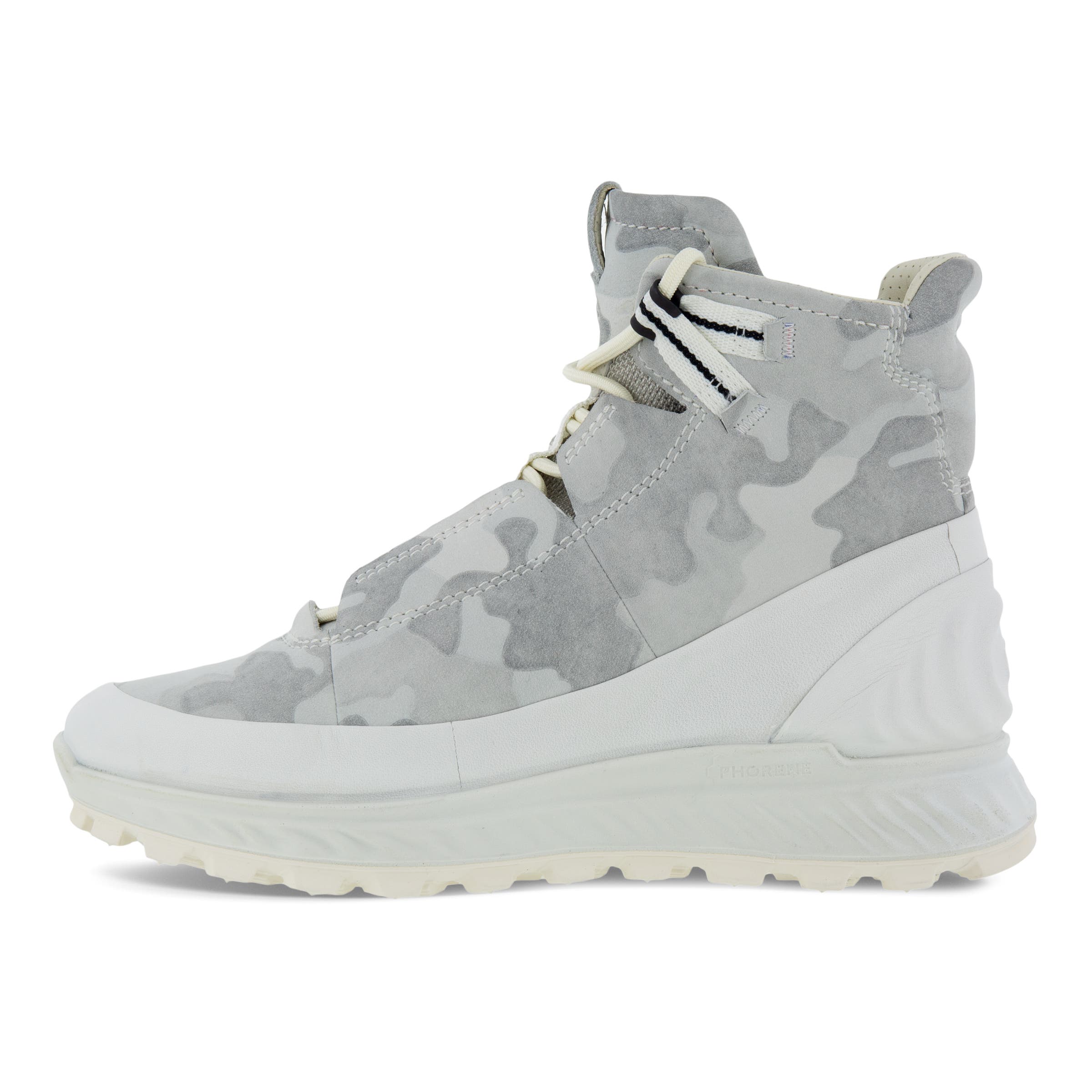 Women's ECCO® Exostrike Nubuck Sneaker Boot - White - Inside