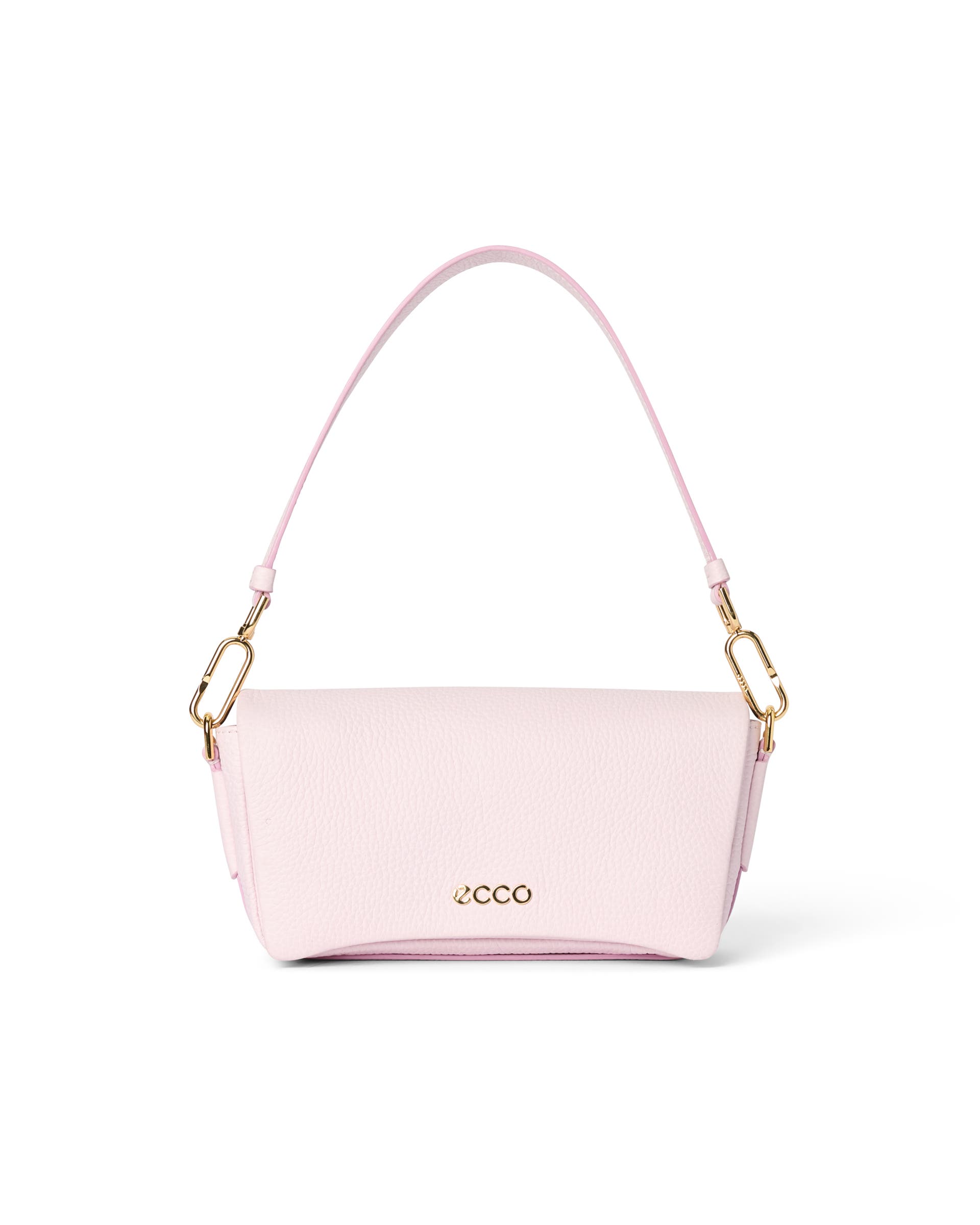 ECCO® Medium Soft Pebbled Pinch Leather Shoulder Bag | Pink ECCO® Medium Soft Pebbled Pinch Leather Shoulder Bag | Pink