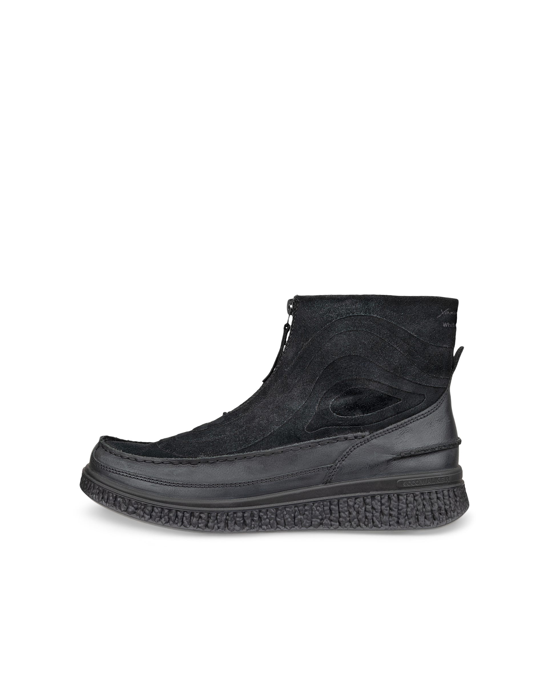 ECCO® WALKER 3.0 Herren Bootie aus Veloursleder mit Reißverschluss - Schwarz - Outside