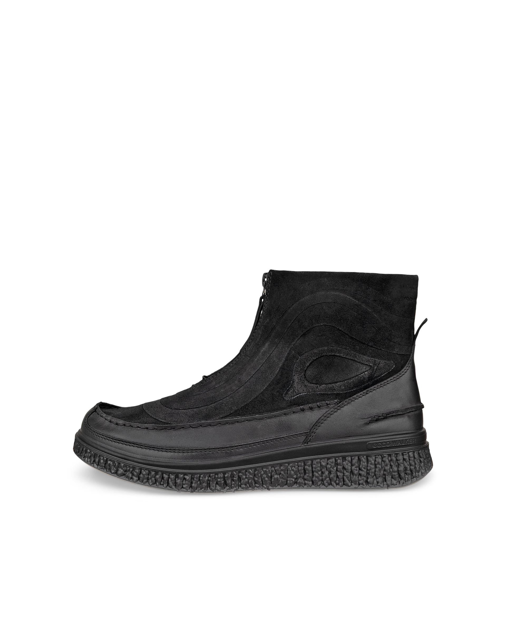 ECCO® WALKER 3.0 Herren Bootie aus Veloursleder mit Reißverschluss - Schwarz - Outside