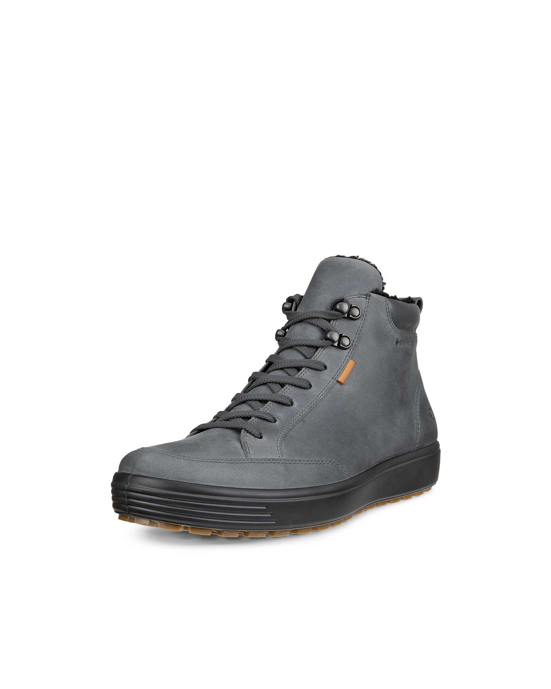 Men's ECCO® Soft 7 Tred Nubuck Gore-Tex Mid-Cut Boot - Grey - Main